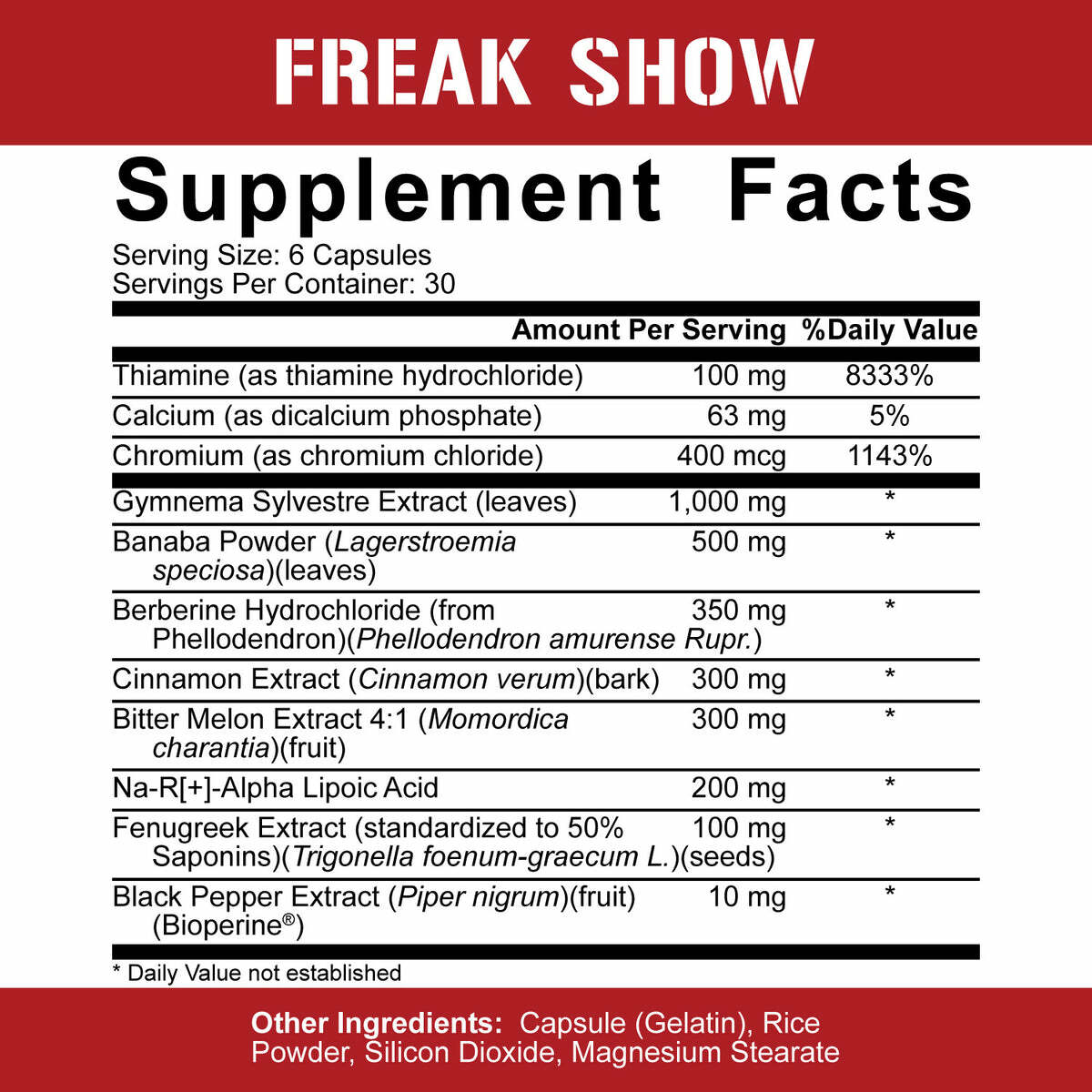 5% Nutrition Rich Piana | Freak Show 180 Capsules LEGENDARY SERIES