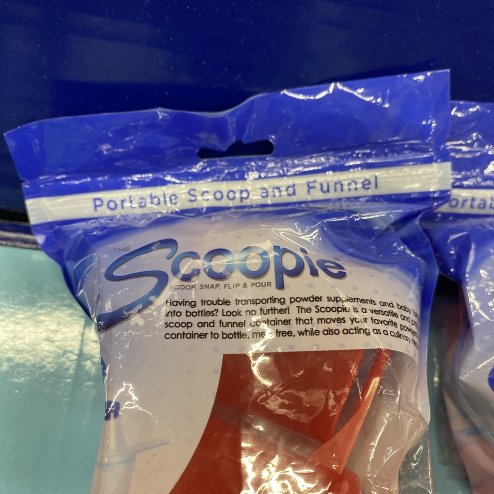 2X The SCOOPIE Portable Scoop and Funnel – Two (2) Pack , 60cc & 90cc Red Color