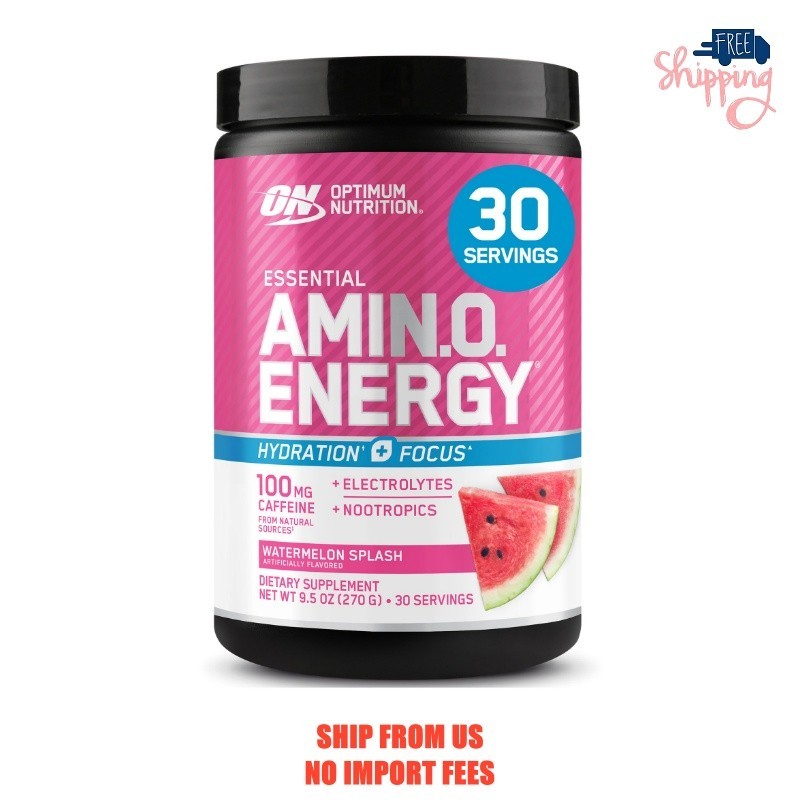 Optimum Nutrition Essential Amino Energy Hydration Plus Focus Powder, Watermelon