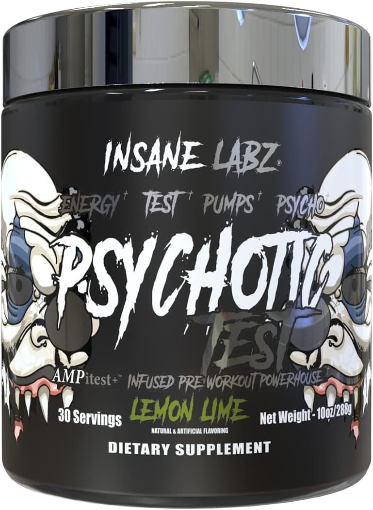 Insane Labz PSY-CHO-TIC TEST Testosterone Booster Pre-Workout 30 Servings New
