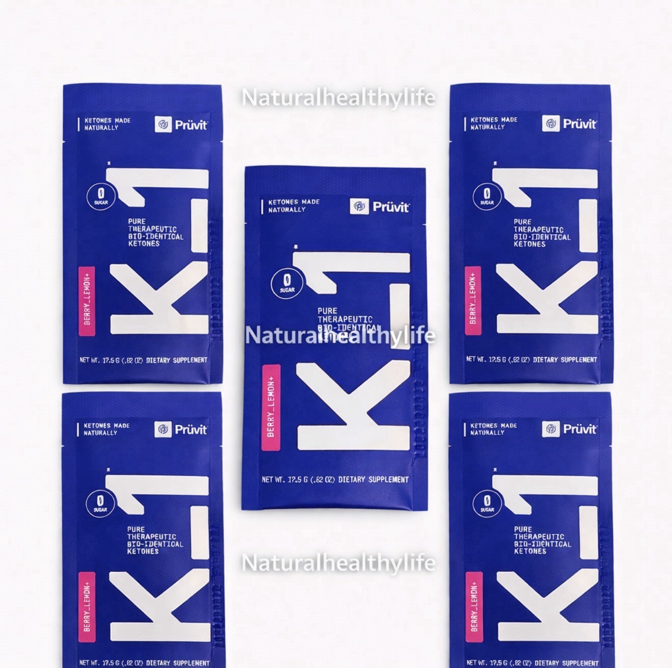 NEW K-1 Prüvit Ketones 5 Packets Charged BERRY LEMON / FREE SHIPP Exp 2027