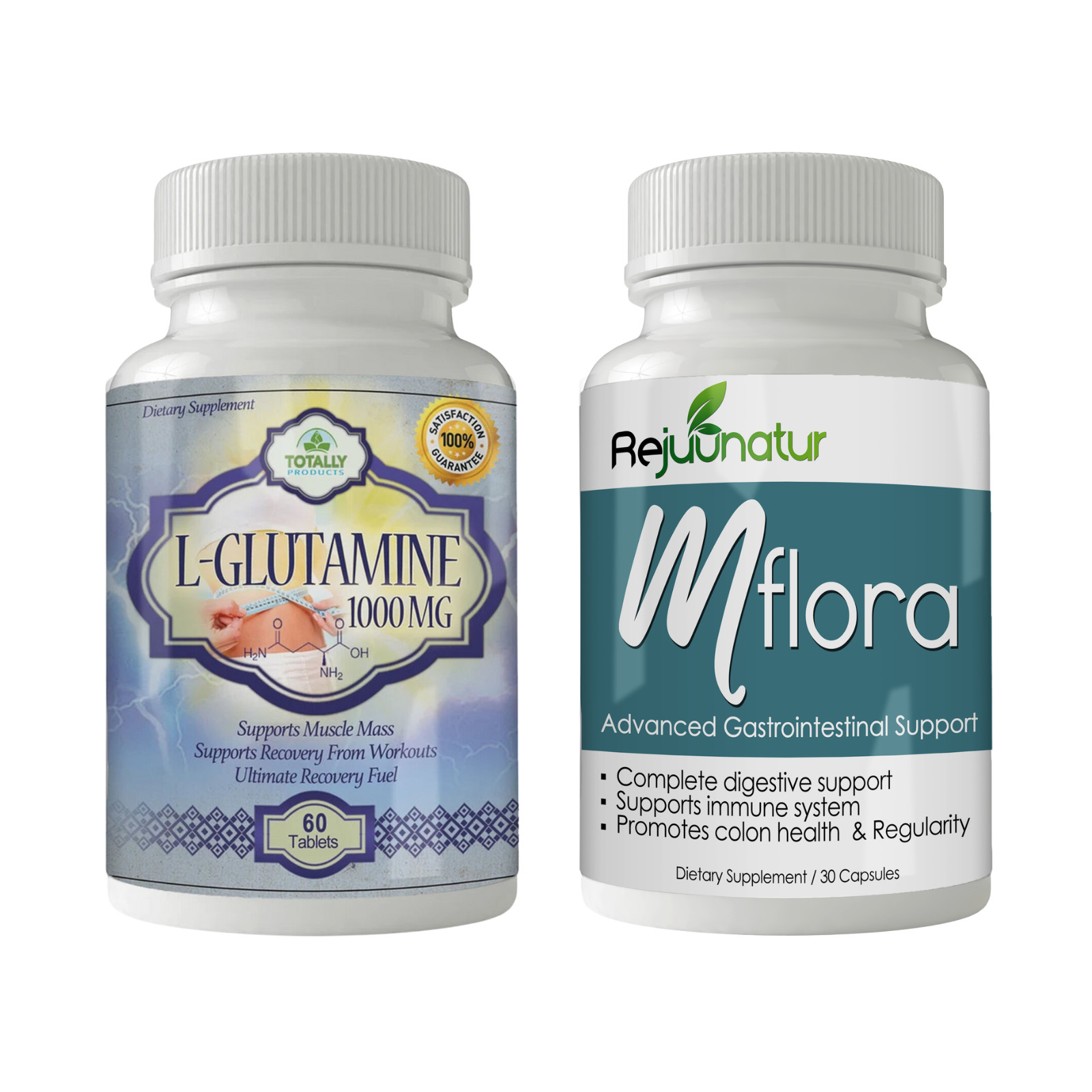 L-Glutamine Tablet Muscle Growth & Mflora Probiotic Supplement Digestive Health