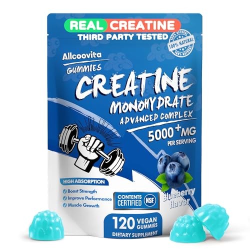 Creatine Monohydrate Gummies 5000mg 120ct Muscle Strength Energy