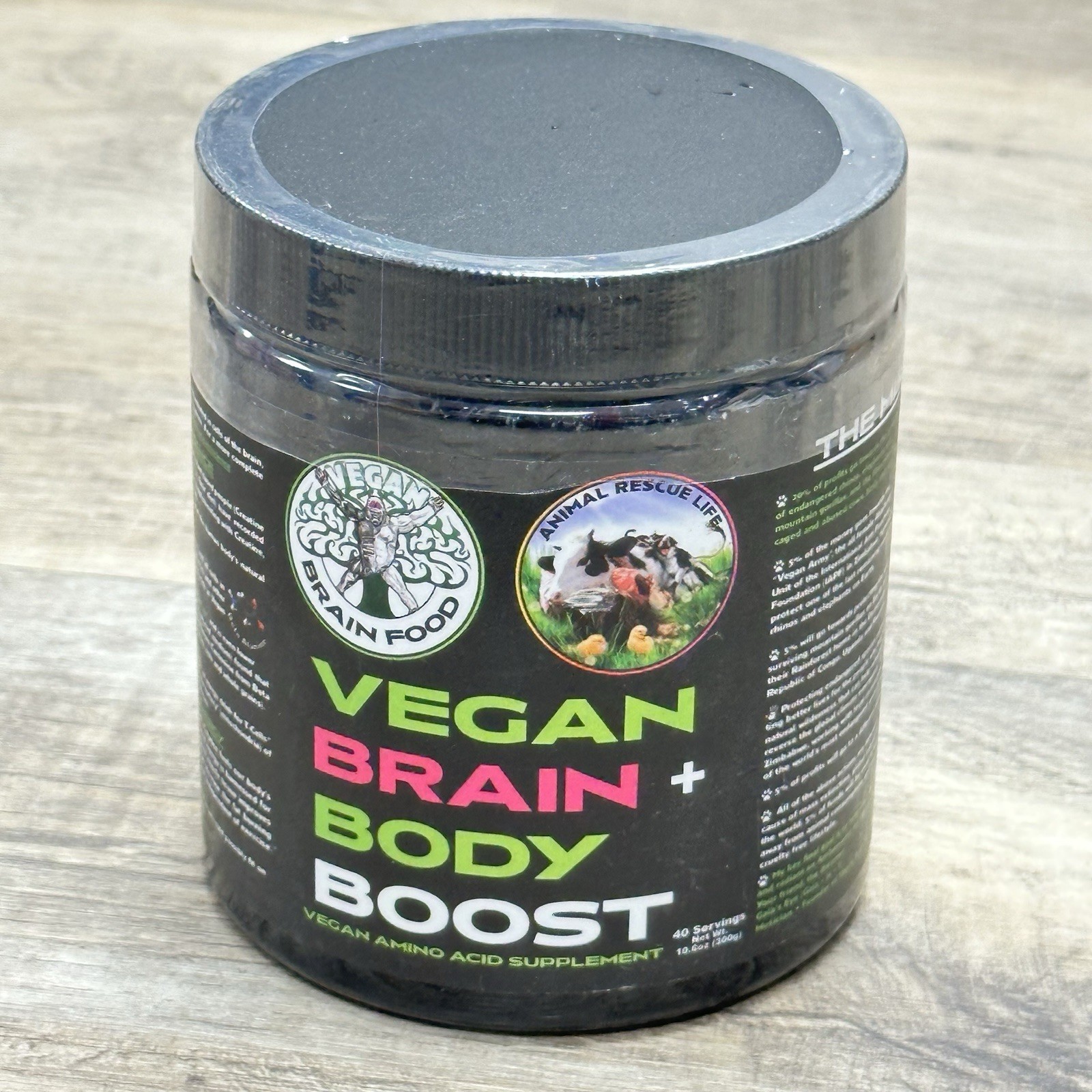Vegan Brain Food + Body Boost – Vegan Amino Acid Supplement – EXP 10/2026
