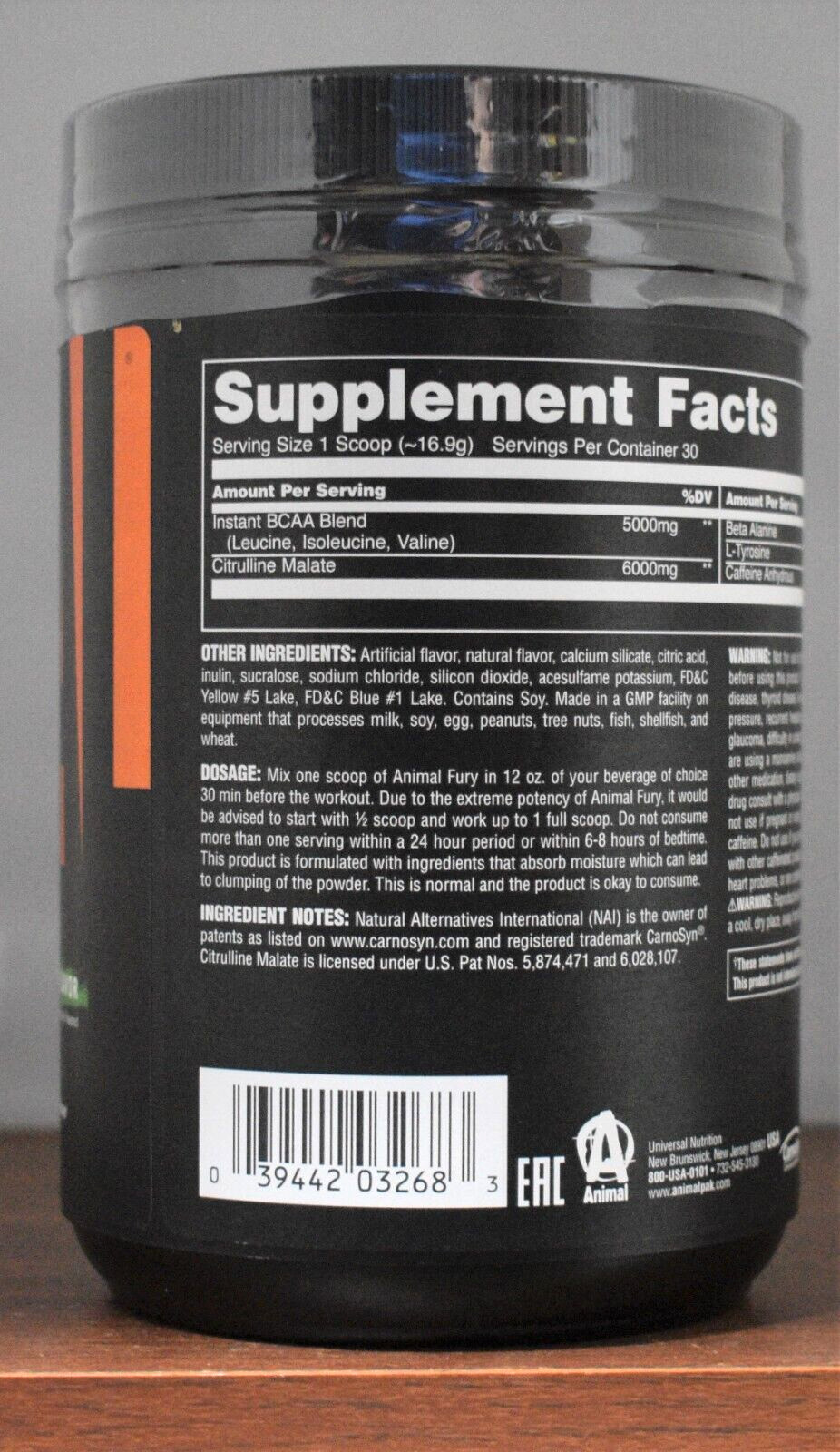 Universal Nutrition Animal Fury Green Apple 30 Servings Pre-Workout Stack