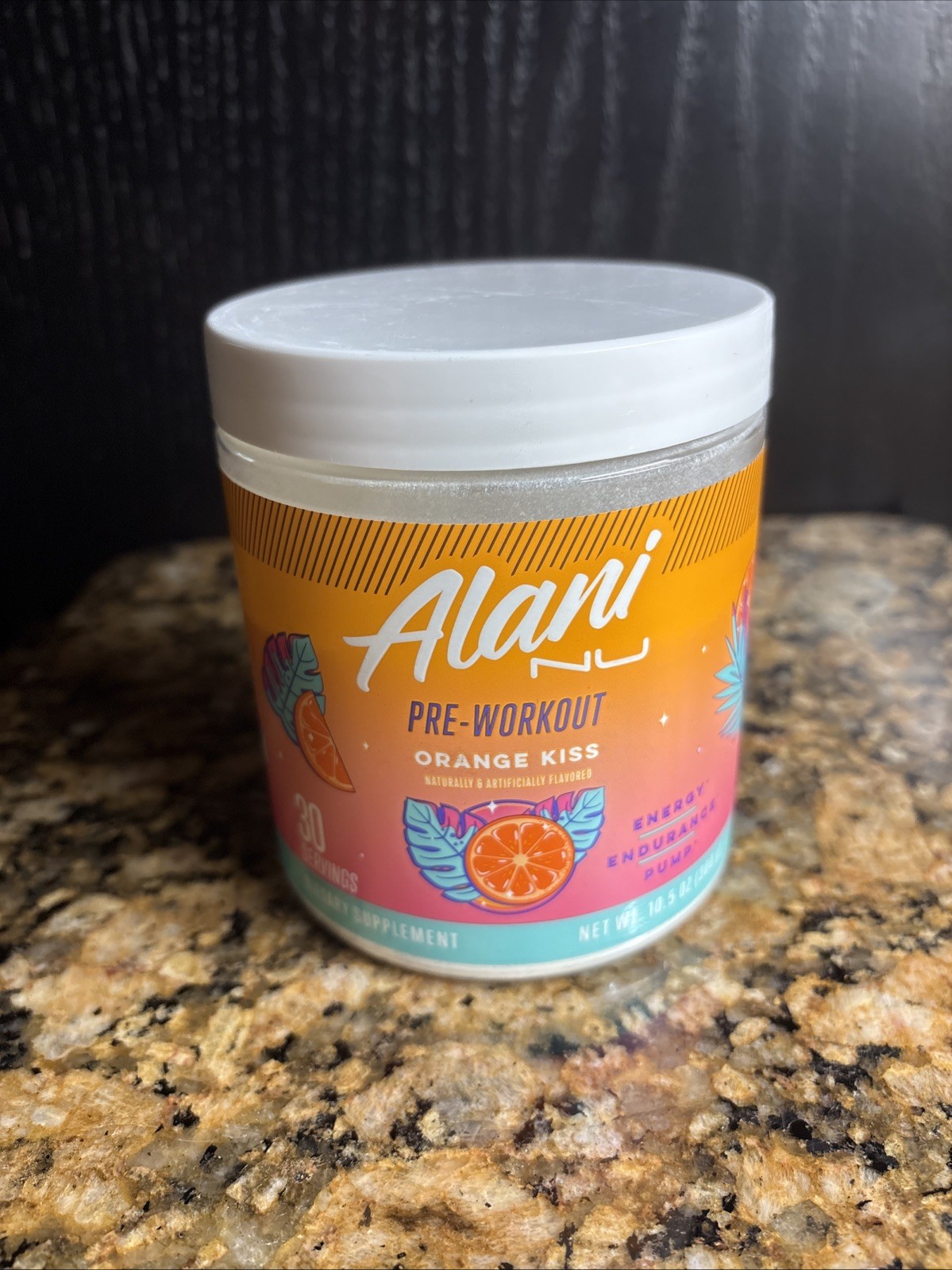 Alani Nu Pre Workout Powder Orange KISS 30 Servings 07/27