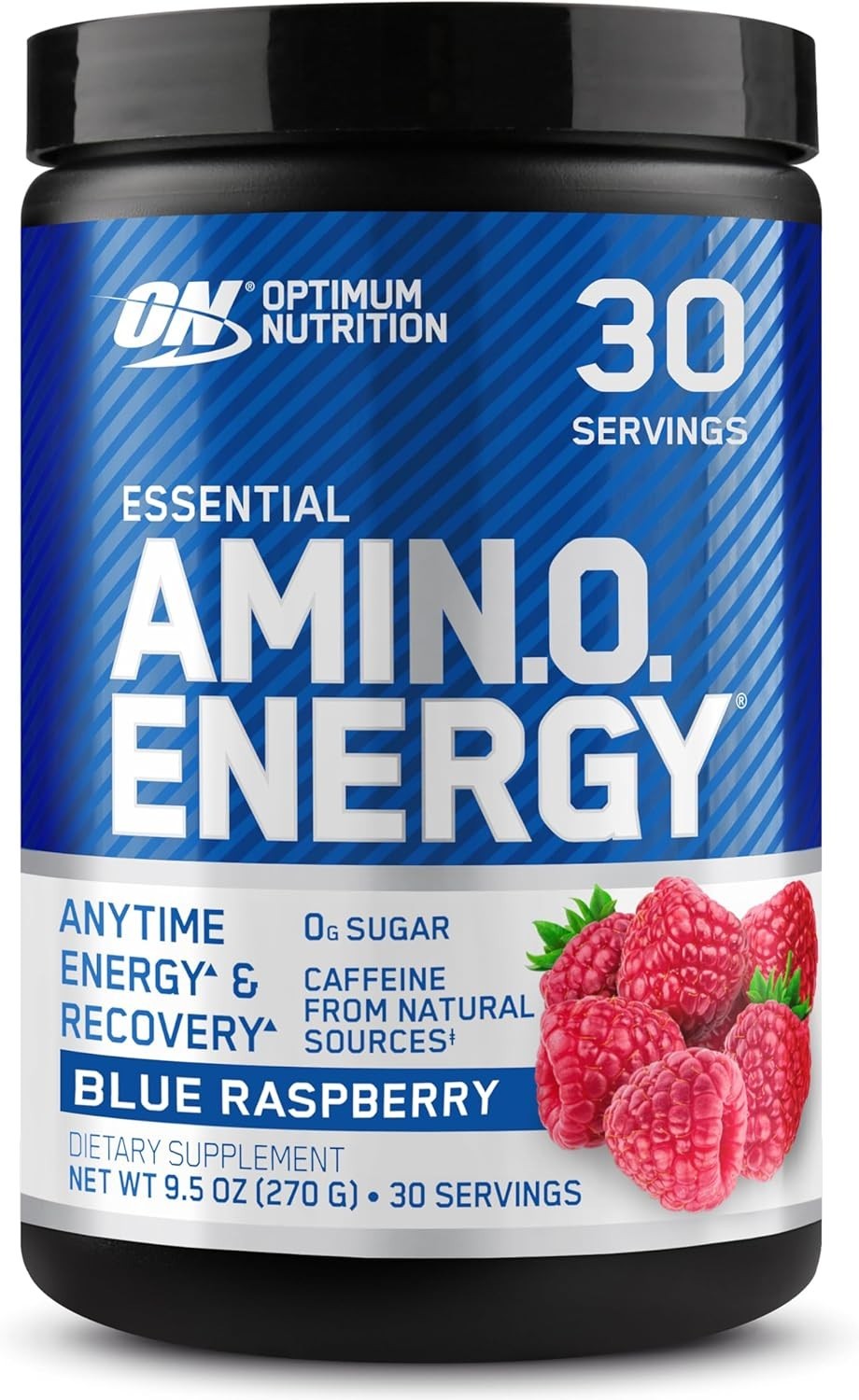 Pre Workout Energy Powder w. Green Tea & Coffee Extract – Blue Raspberry Flavor