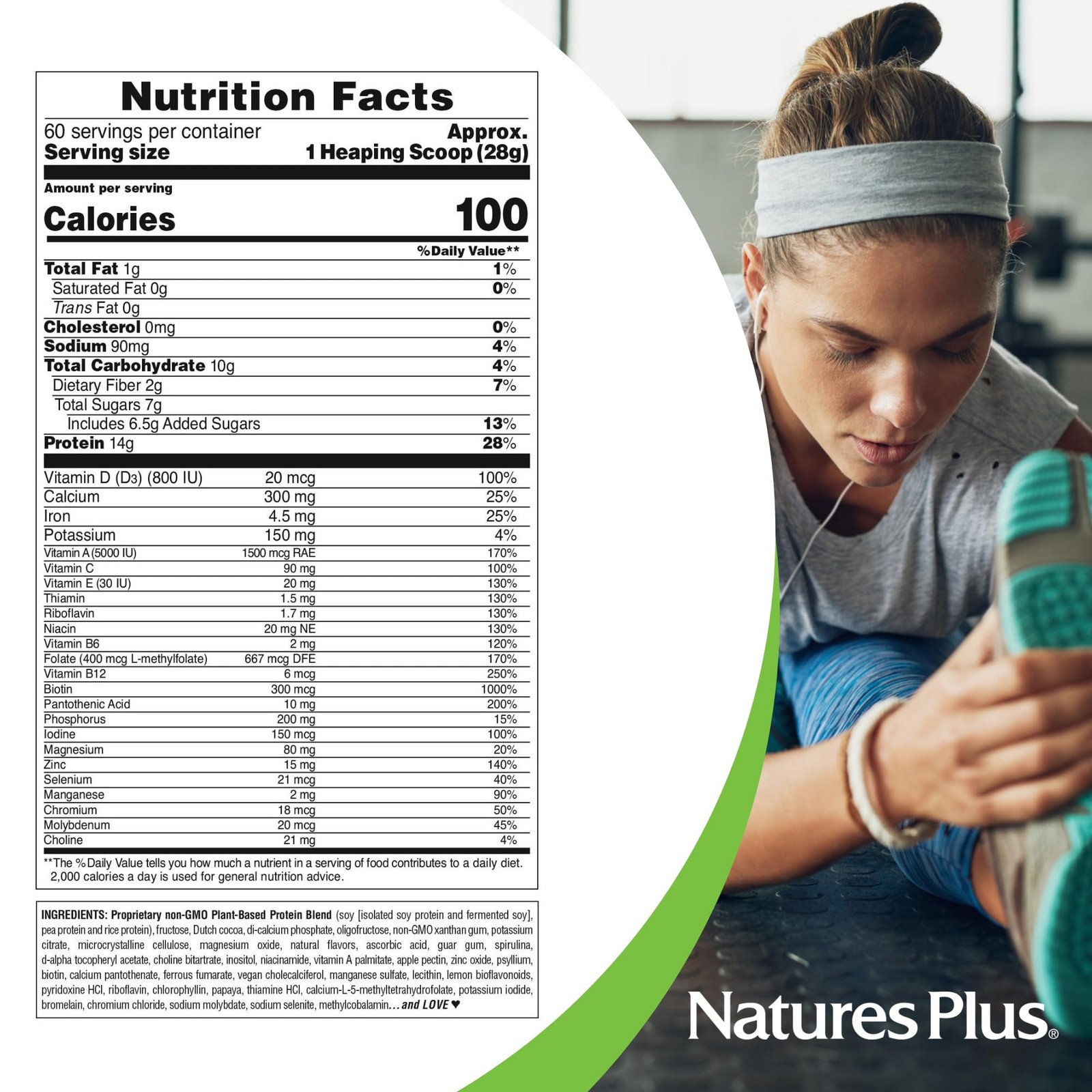 Naturesplus Spiru-Tein Chocolate – 3.7 Lbs – Plant-Based Protein Shake –