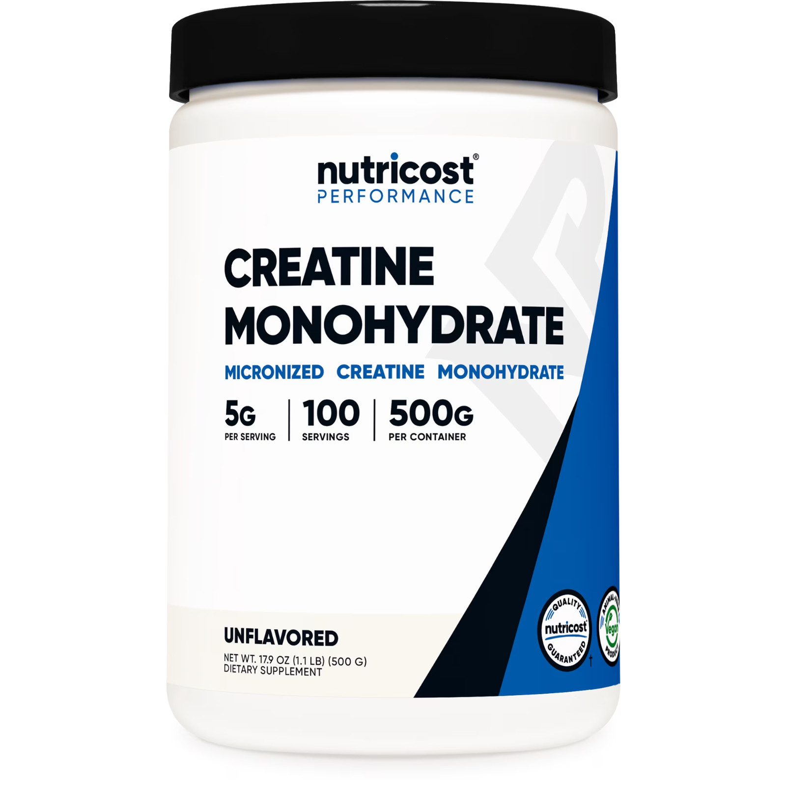 Nutricost Creatine Monohydrate Powder Micronized Unflavored 500g 100 Servings US