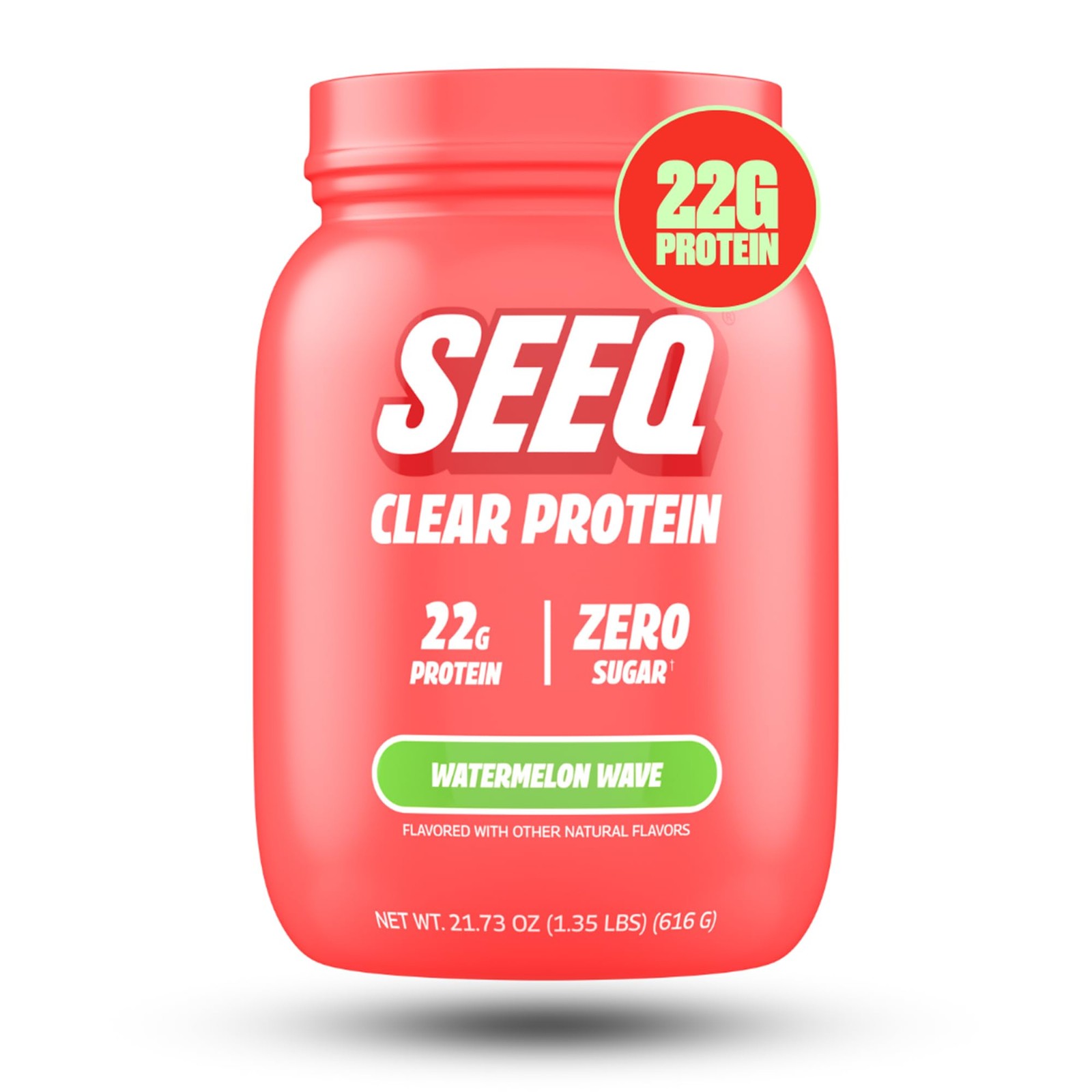 SEEQ Clear Protein Powder Watermelon Wave 22 Servings 22g Clear Whey Prote…