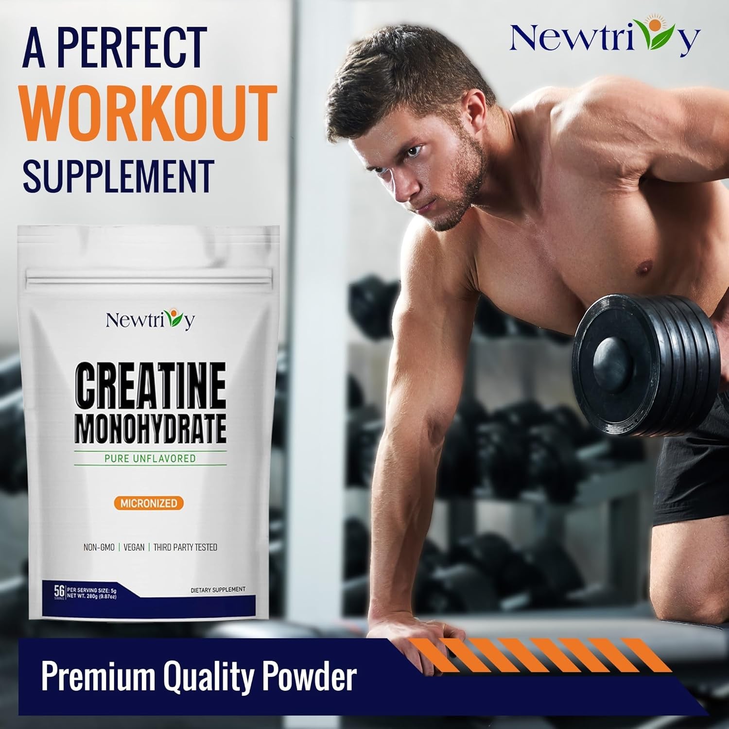 Creatine Monohydrate,Micronized, Pure,Unflavored,280g (9.8oz)