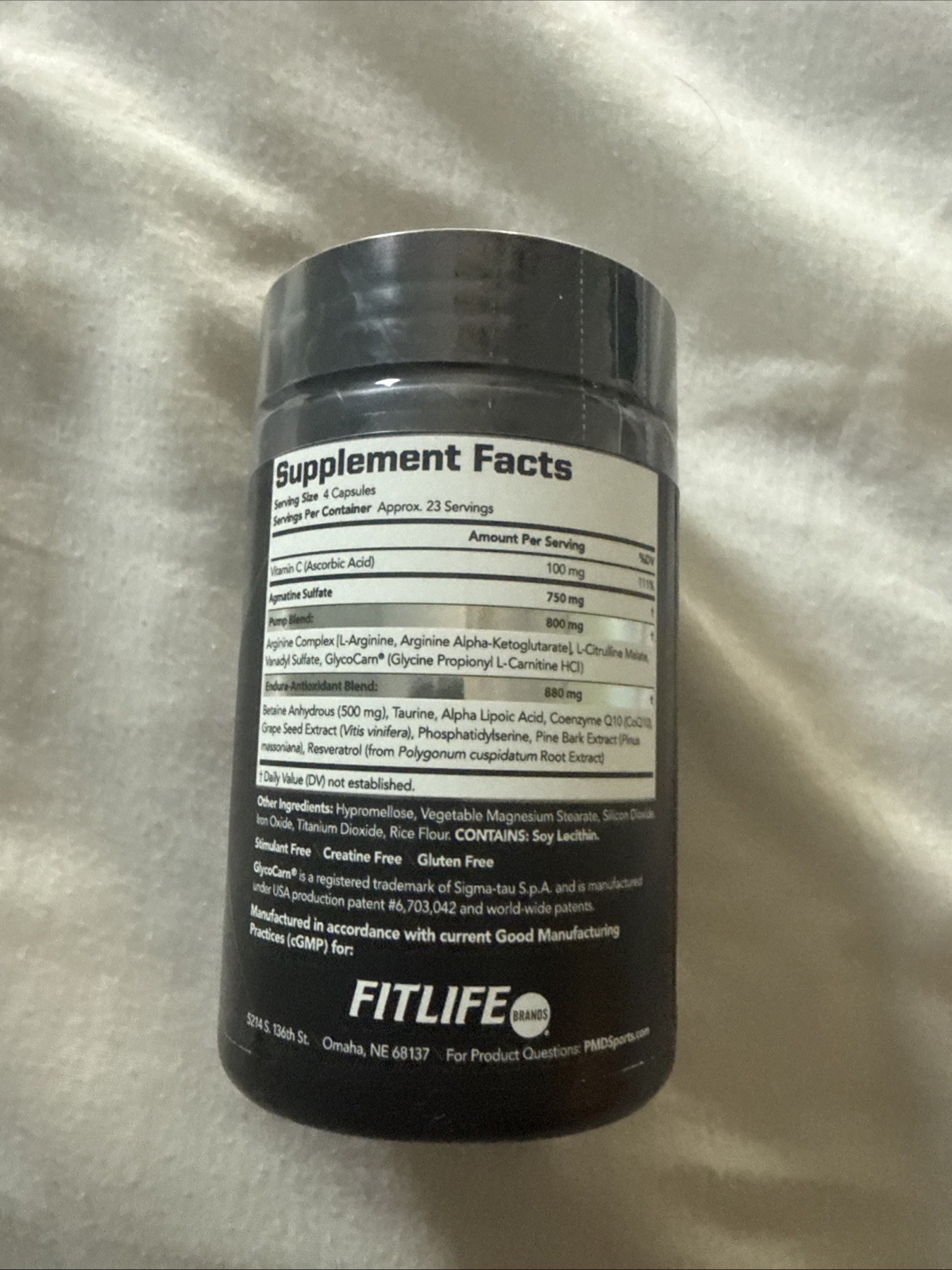 Nitro CM Nitric Oxide Formula Muscle Pumps Performance 90 Capsules Exp 06/2028