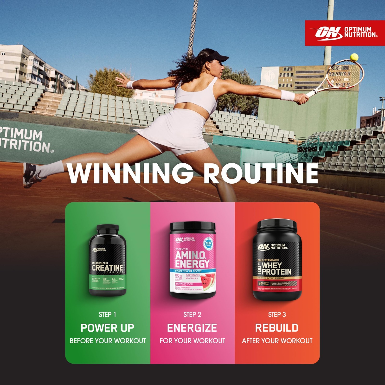 Optimum Nutrition Creatine 2500, 2.5g Monohydrate Muscle Strength, 200 Capsules