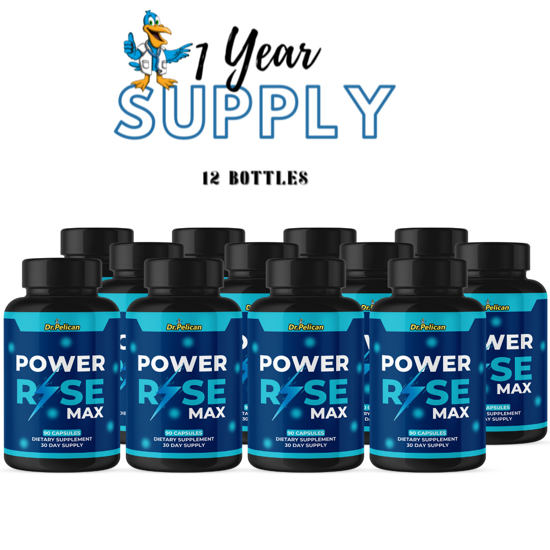 Power Rise Max- Bodybuilding & Men’s Health Support- 12 Bottles- 1080 Capsules