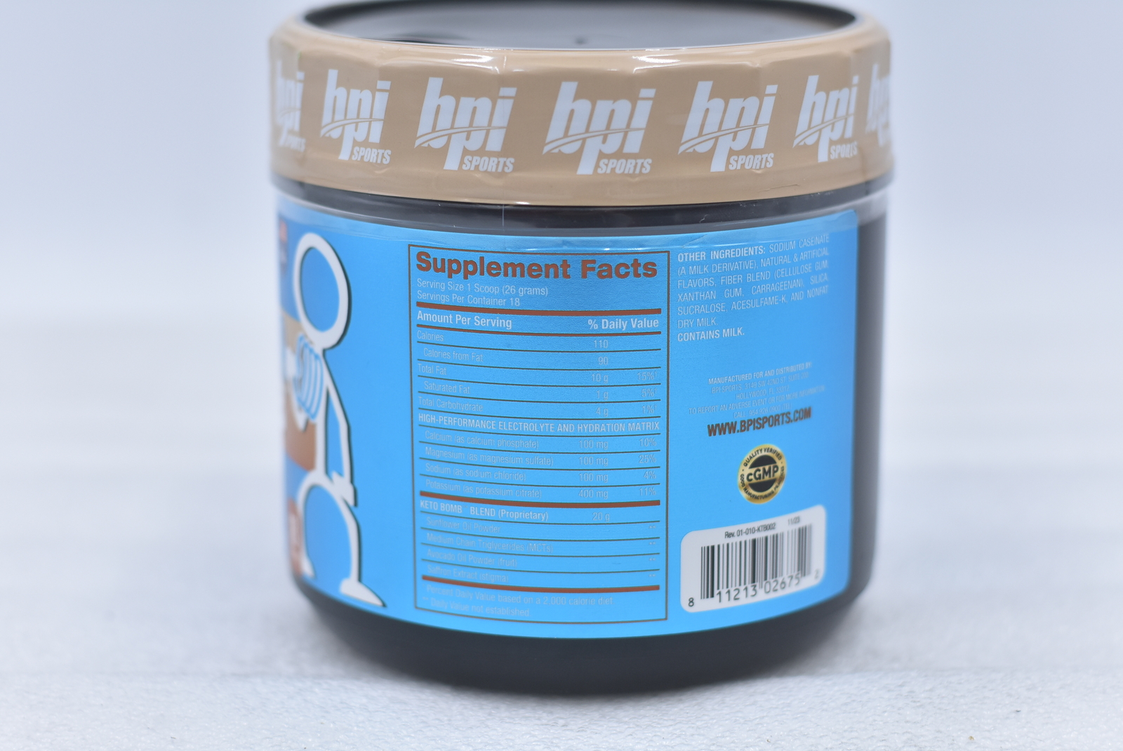 BPI Sports Keto Bomb, Caramel Macchiato Keto Coffee Creamer 18 Serv EXP 06/2027