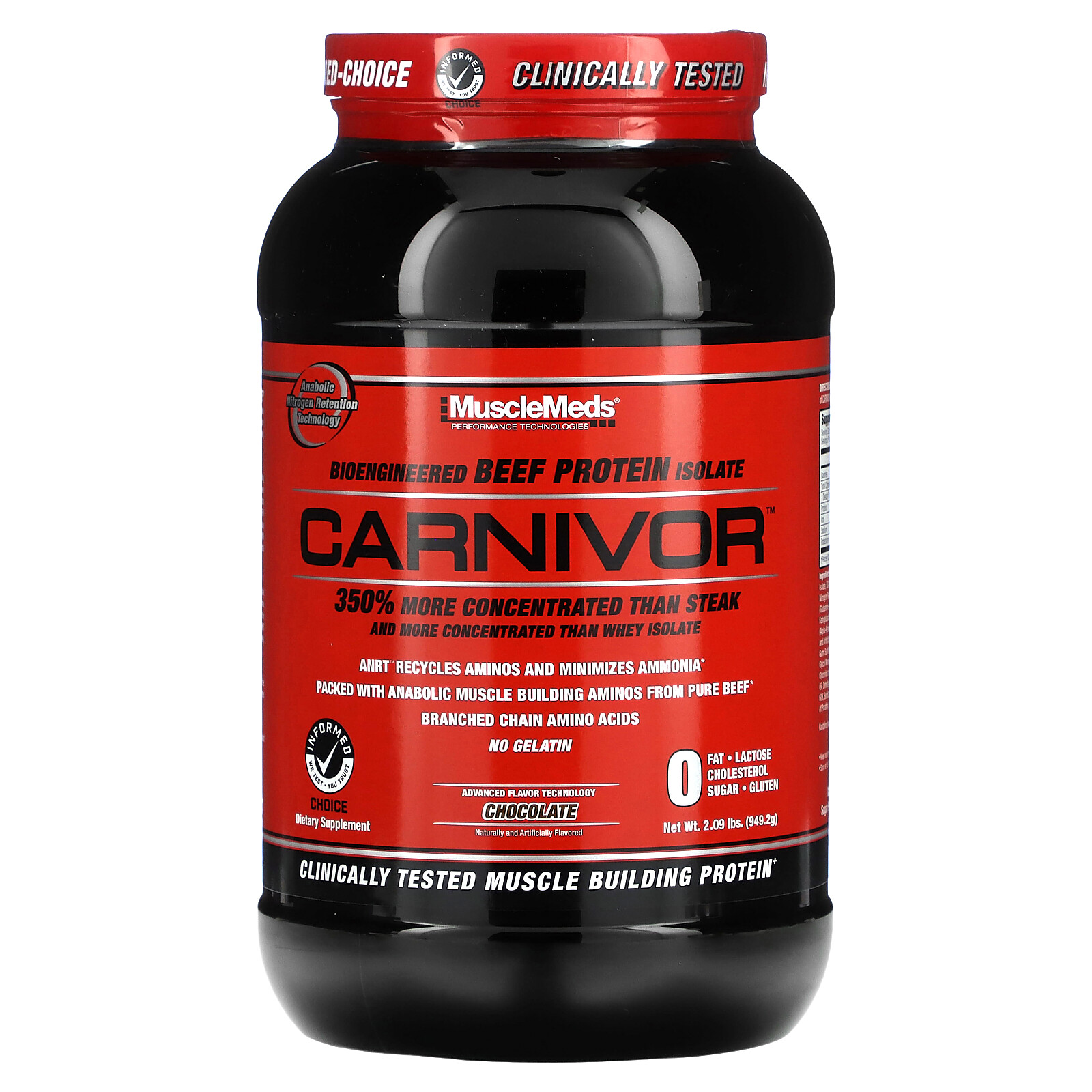 MuscleMeds, Carnivor, Bioengineered Beef Protein Isolate, Chocolate, 2.25 lbs