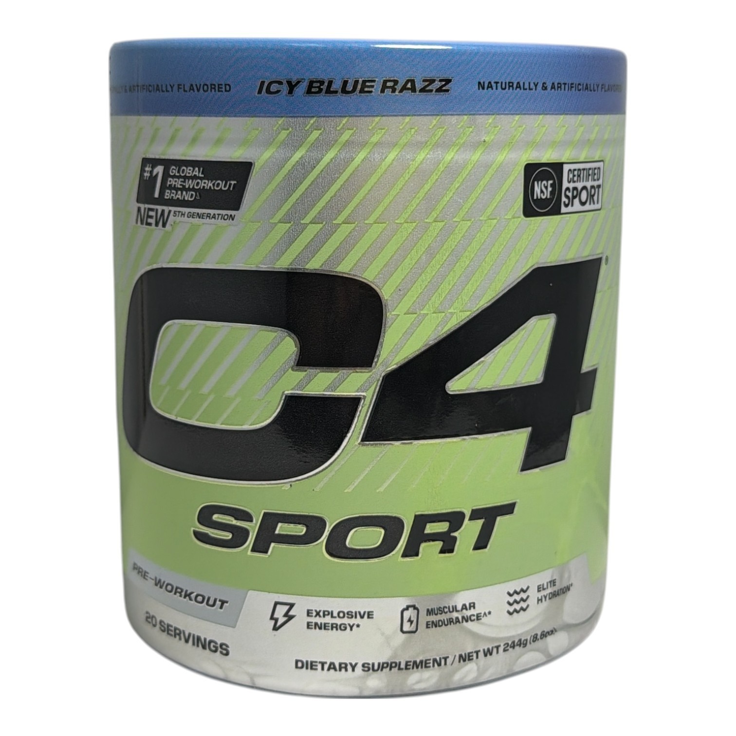 *Cellucor C4 Sport Pre-Workout -Icy Blue Razz- 20 Servings (8.6oz./244g) New