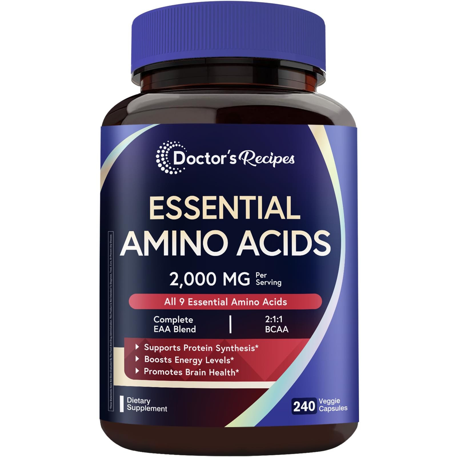 Essential Amino Acids Supplement, All 9 Essential Amino Acids (EAA), BCAA 2:1…