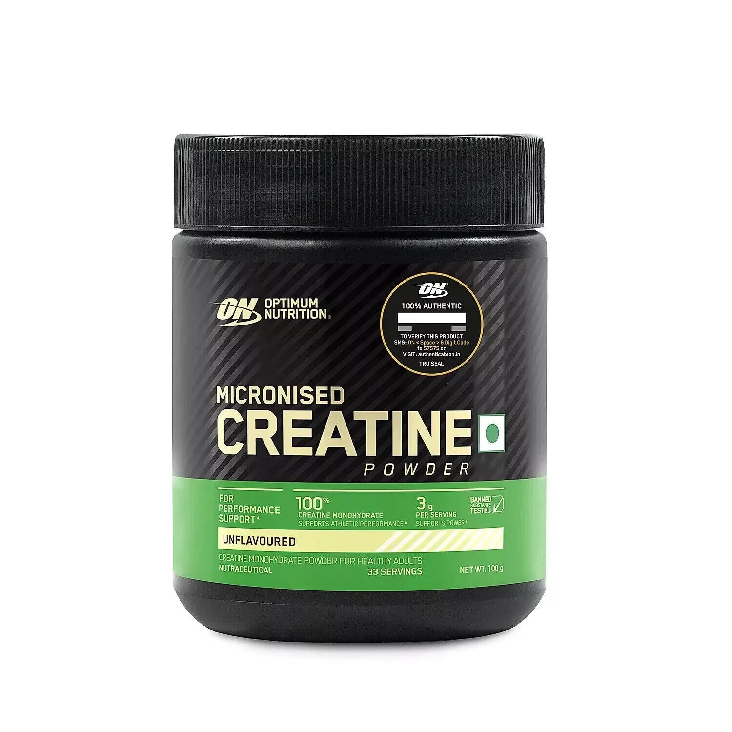 (ON) Optimum Nutrition Micronized Creatine Powder 100gm 33 Serves FAST SHIPPING.