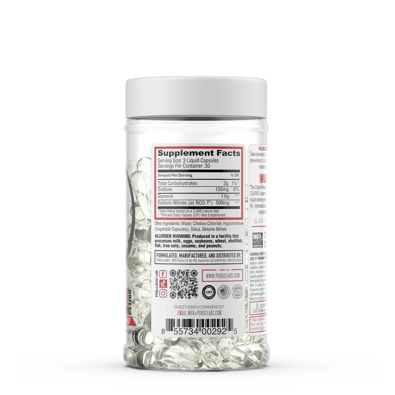 Purus Labs® NOXygen Liquid Capsules – Pre-Workout Accelerator 90 Caps