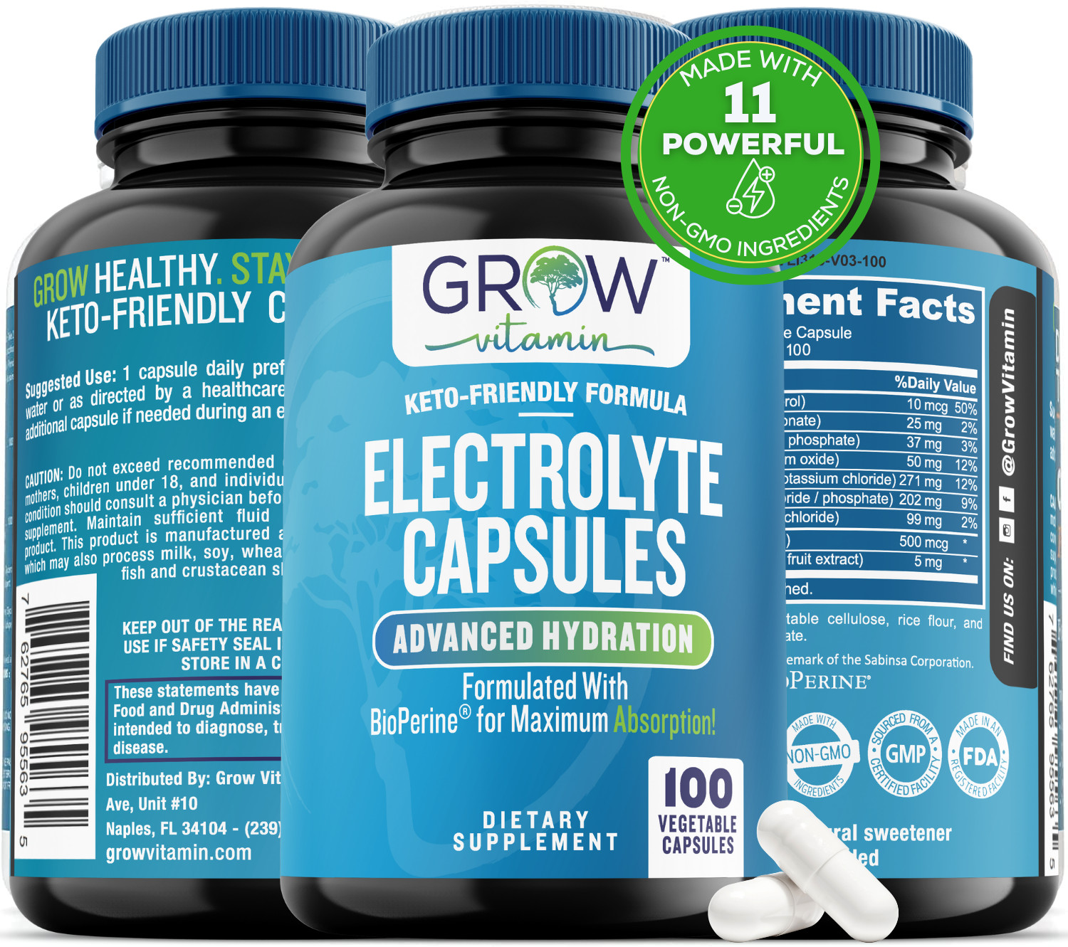 Premium Electrolyte Capsules – Electrolytes for Keto, Performance & Recovery