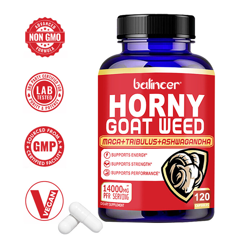 8-in-1 Powerful Capsules – Contains Horny Goat Weed, Maca, Ginseng