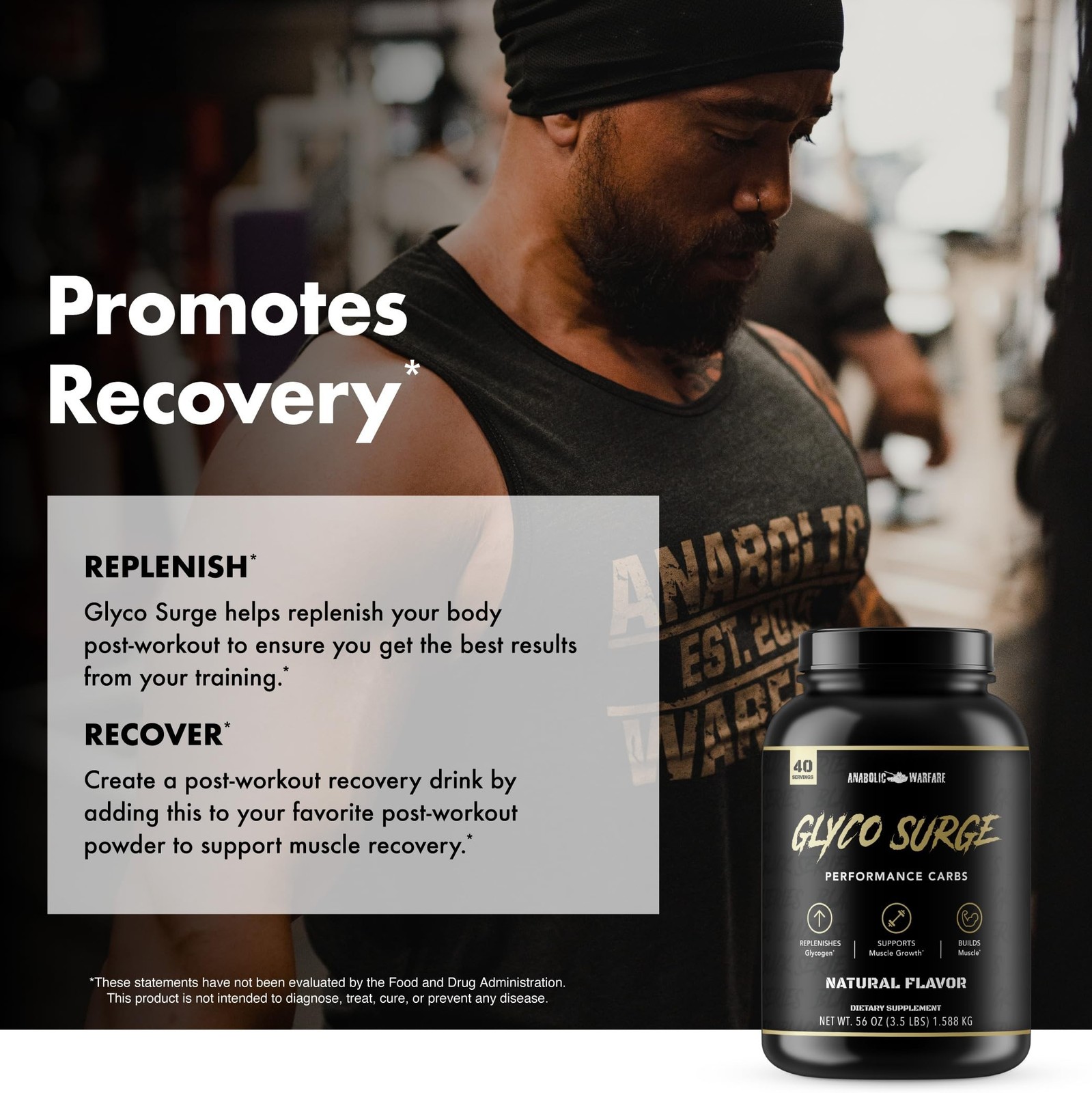 Anabolic Warfare Glyco Surge Glycogen Supplement Performance Carbs to Help Le…