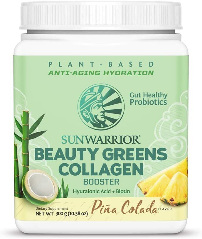 Sunwarrior Plant-Based Beauty Greens Powder Organic Pina Colada, 10.6oz