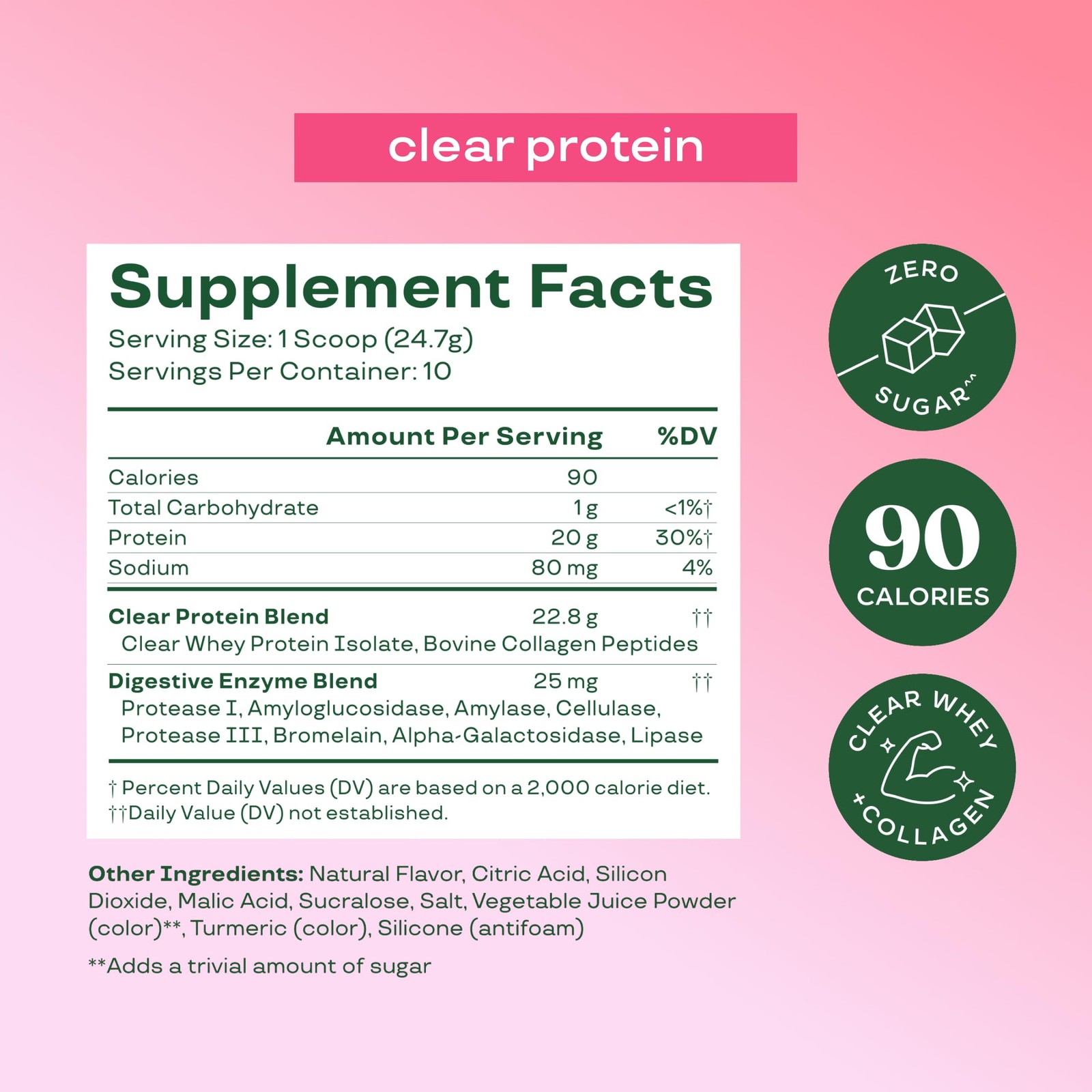 Bloom Clear Protein, Whey Protein Isolate with Collagen Peptides and Digestiv…