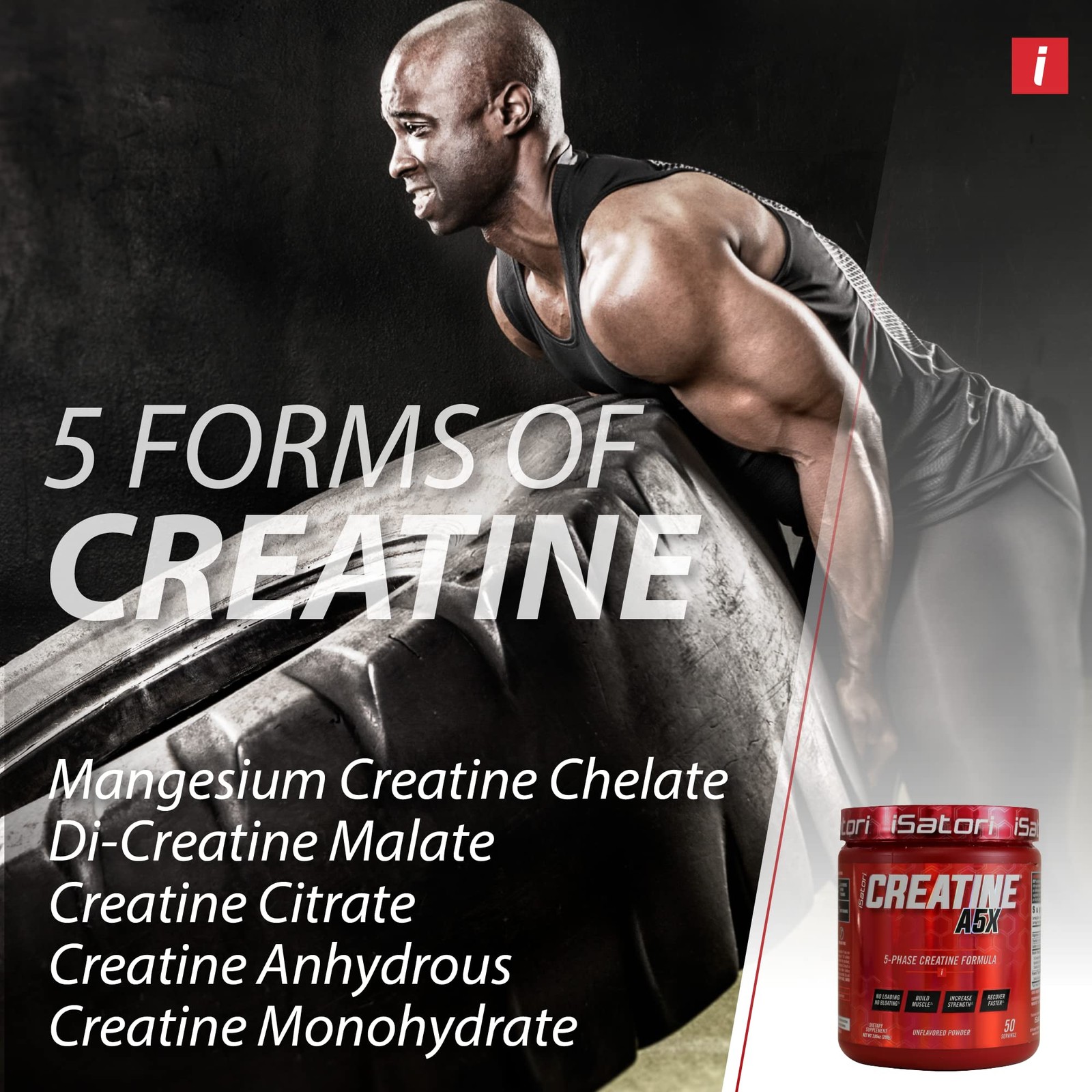 iSatori Creatine A5X with Creatine Monohydrate & Betaine Anhydrous for Muscle…