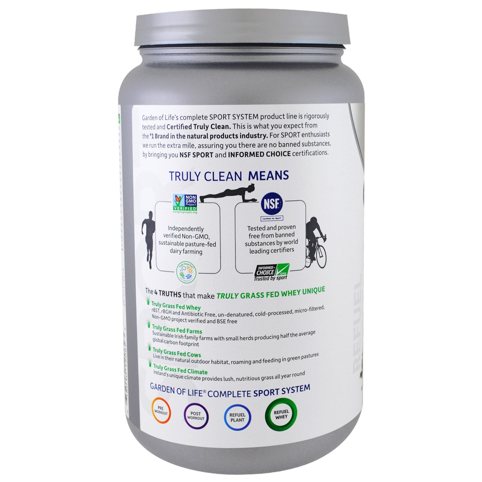 Sport, Certified Grass Fed Whey, Chocolate, 23.28 oz (660 g)