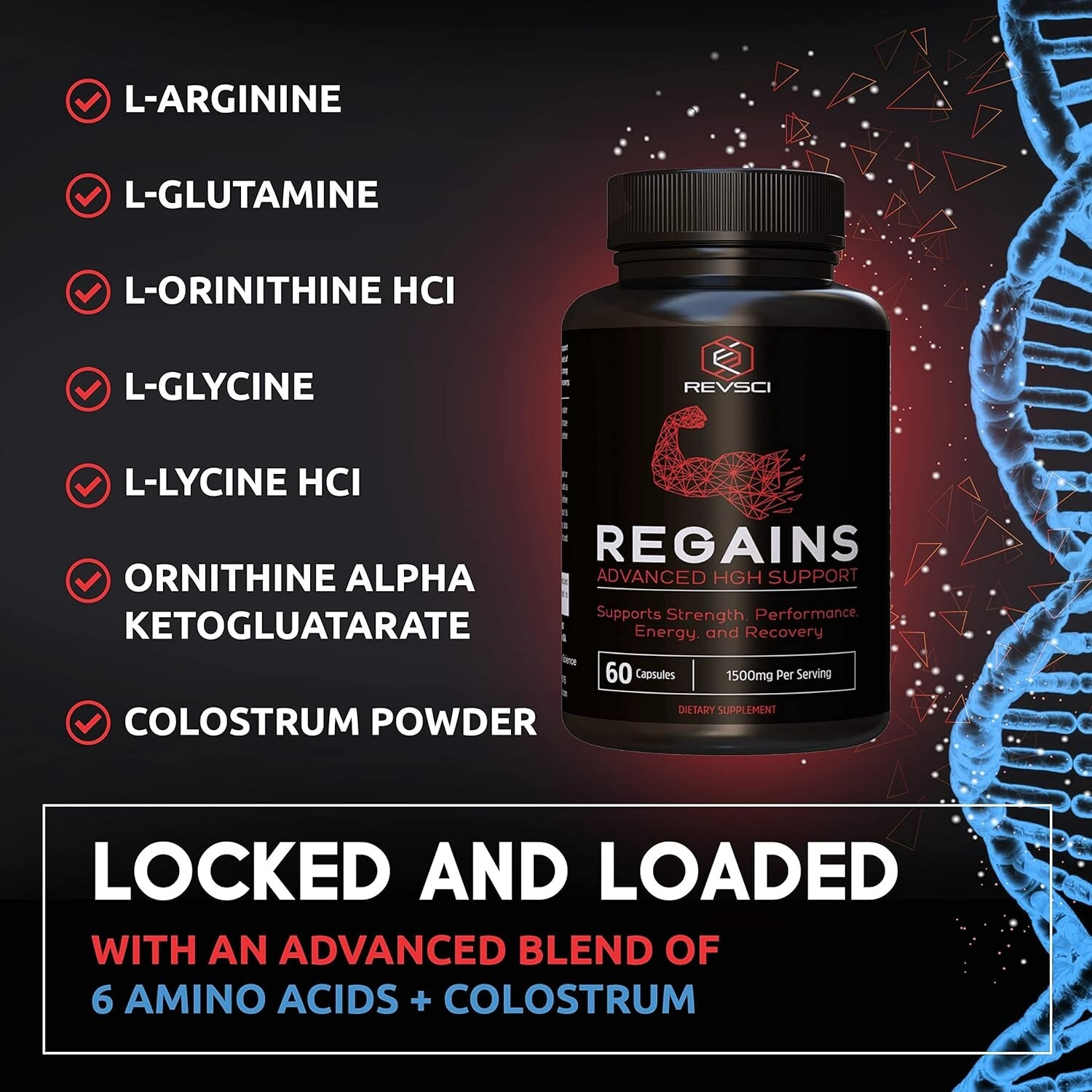Regains HGH Supplements for Men & Women – Natural GH Boost, HGH Human Growth …
