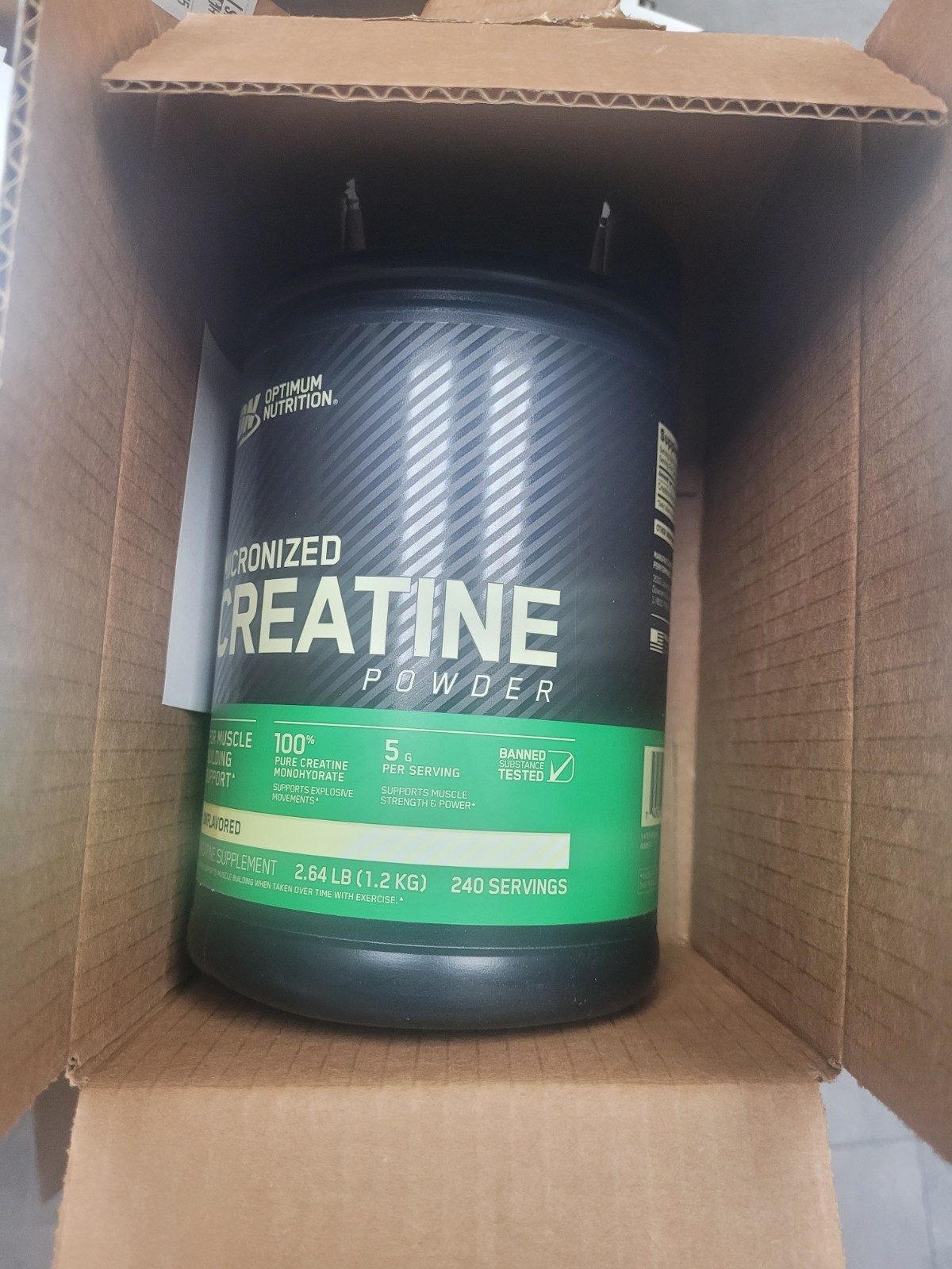 optimmum nutrition creatine powder 240 servings