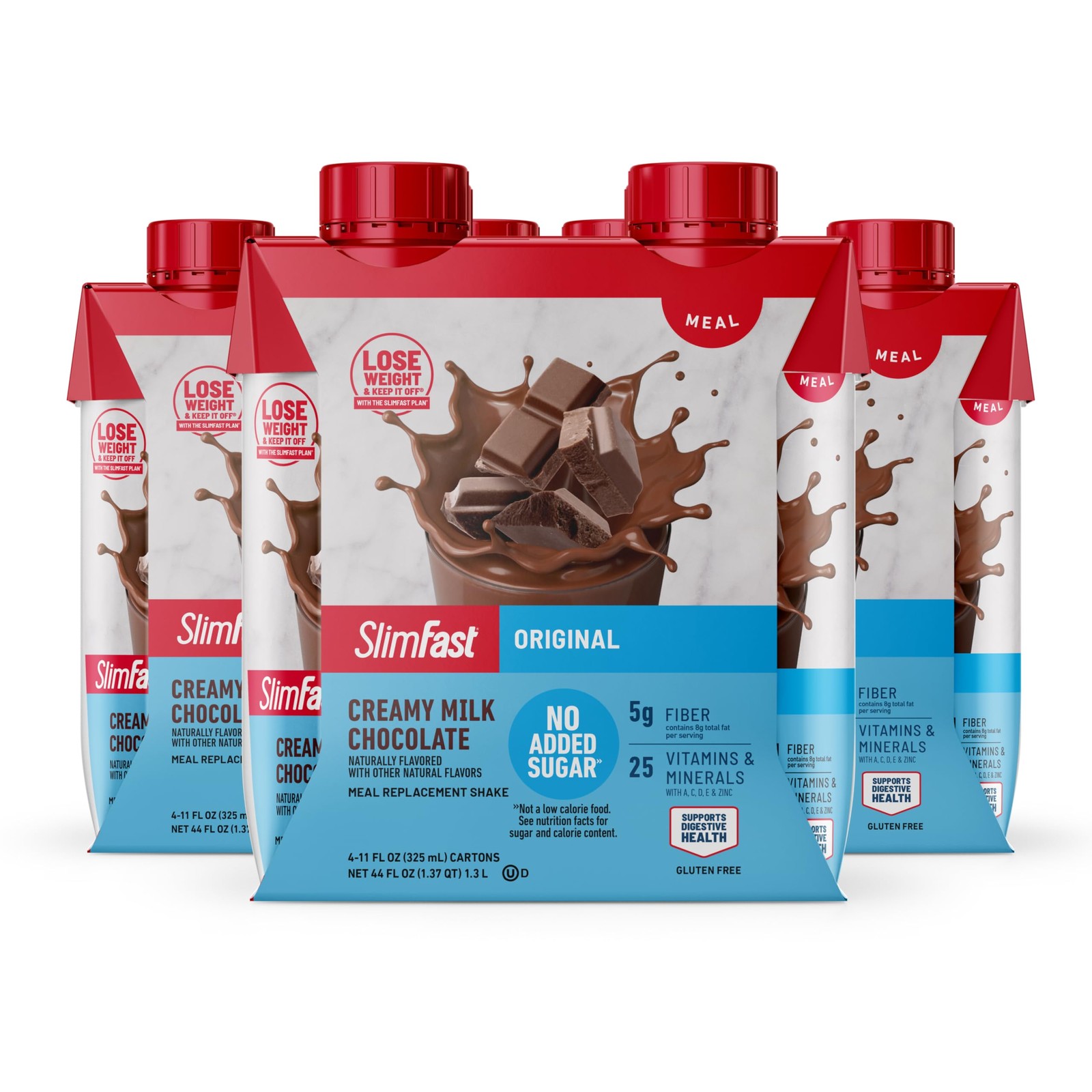 Slimfast Meal Replacement Shake Original Creamy Milk Chocolate No Added Sugar