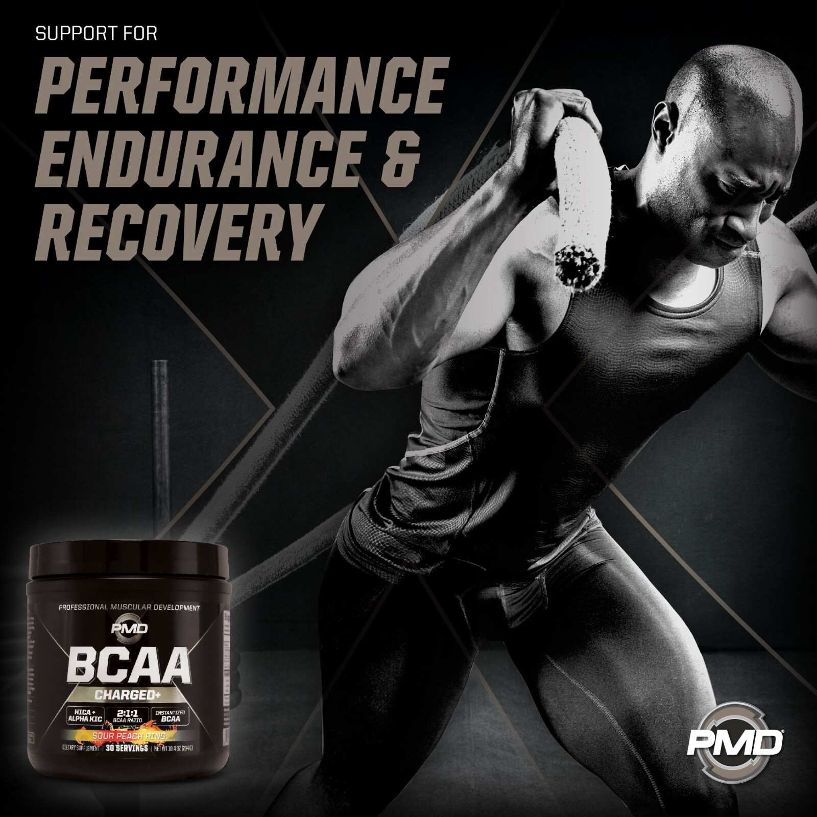 BCAA Charged Amino Acid Drink Performance & Recovery – Peach Mango (30 Serve)