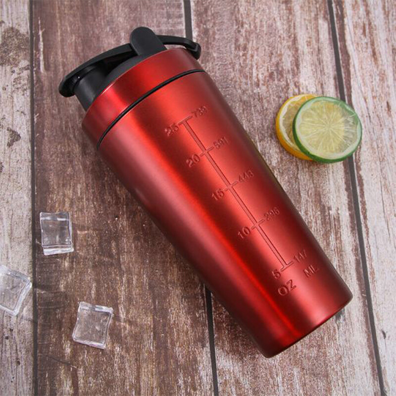 Stainless Steel Protein Shaker Bottle Gym Sport Shaker Bottle