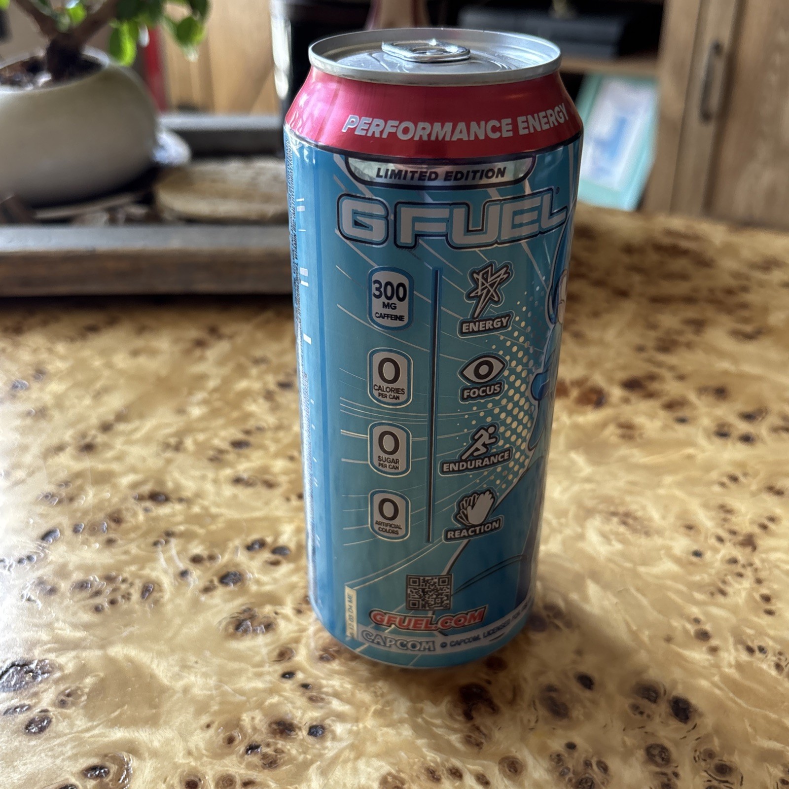 Megaman Blue Bomber Slushee G Fuel Energy Drink Full 16 FL OZ Limited Edition