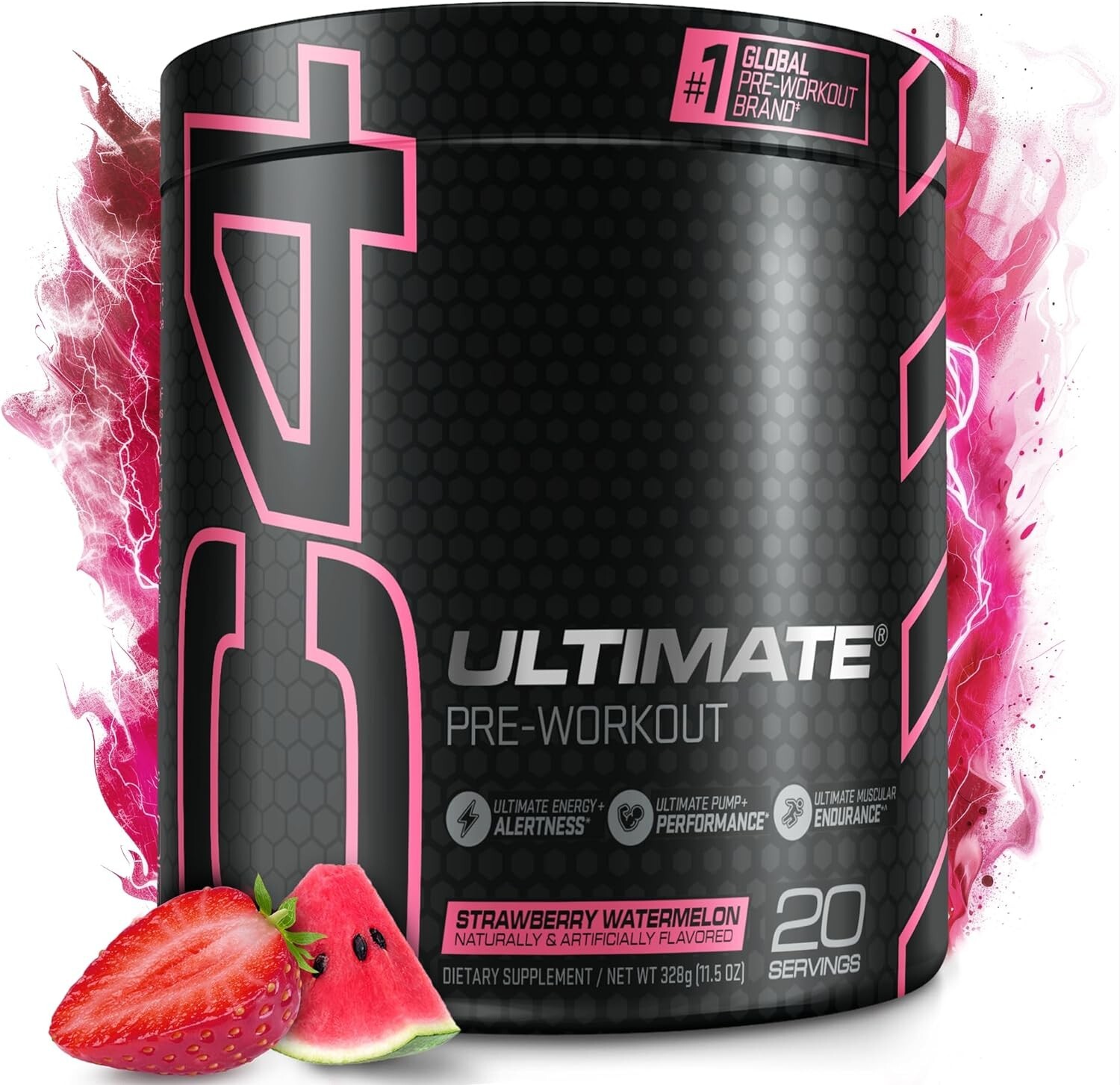 Explosive C4 Ultimate Pre Workout Powder: 300mg Caffeine, Strawberry Watermelon