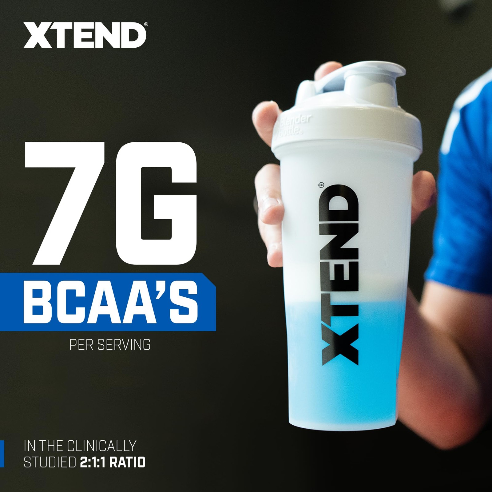 XTEND Sport BCAA Powder Blue 12.2 Ounce (Pack of 1), Raspberry Ice