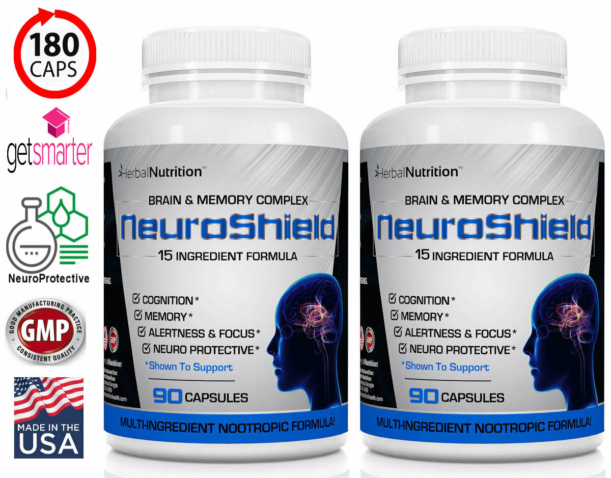 Best Brain Booster for Memory Focus, Bacopa, Huperzine & more 90 Capsules 2 Pack