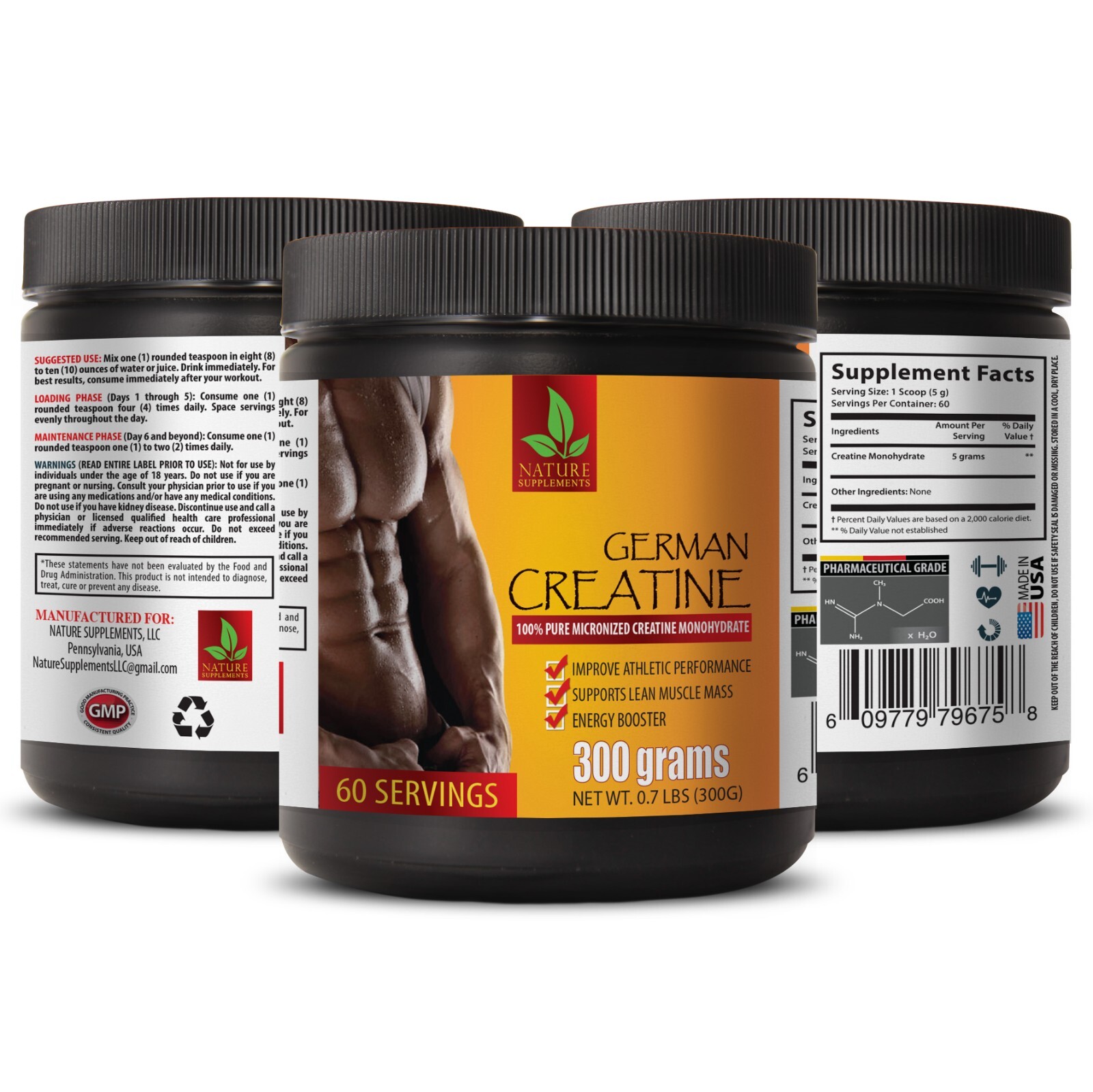 muscle building supplements – GERMAN MICRONIZED CREATINE 300g – muscle recovery