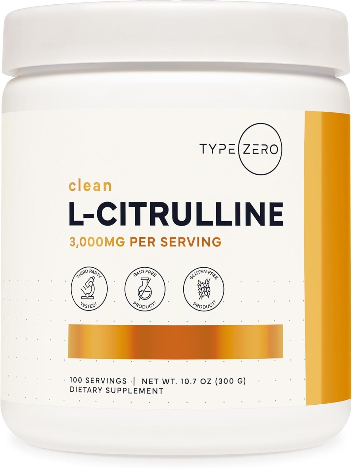 High-Quality L-Citrulline Base Powder – 3,000mg, Gluten-Free, 100 Servings