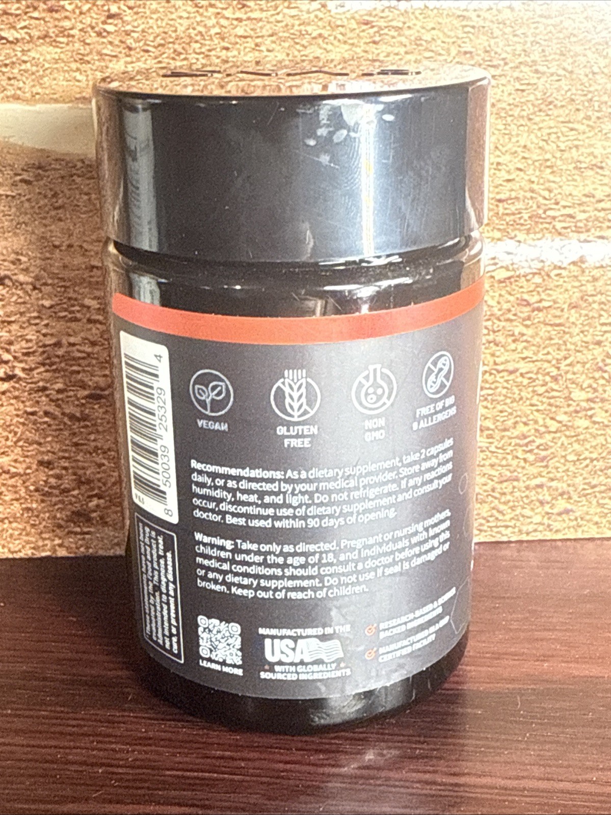 Snap Supplements Nitric Oxide Booster, Black, 90 Capsules Dietary Supplement