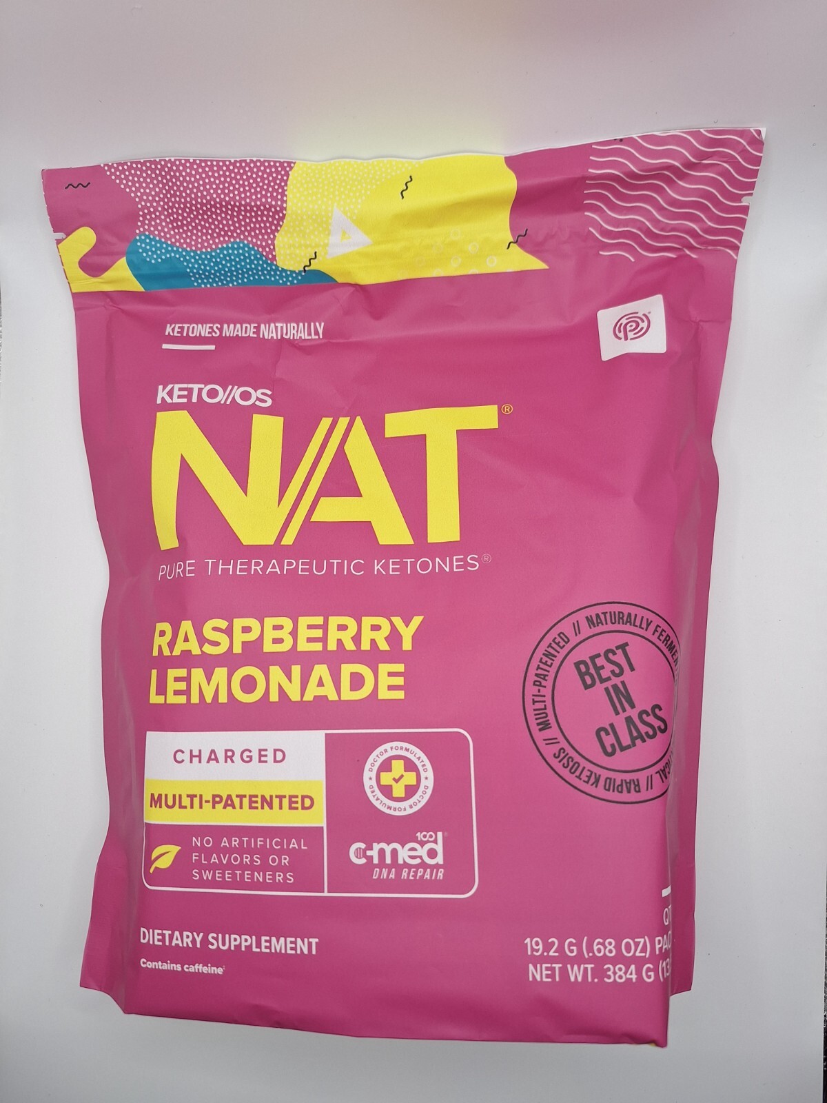 PRUVIT Keto OS NAT Raspberry Lemonade Charged 20 Pack New Free Shipping