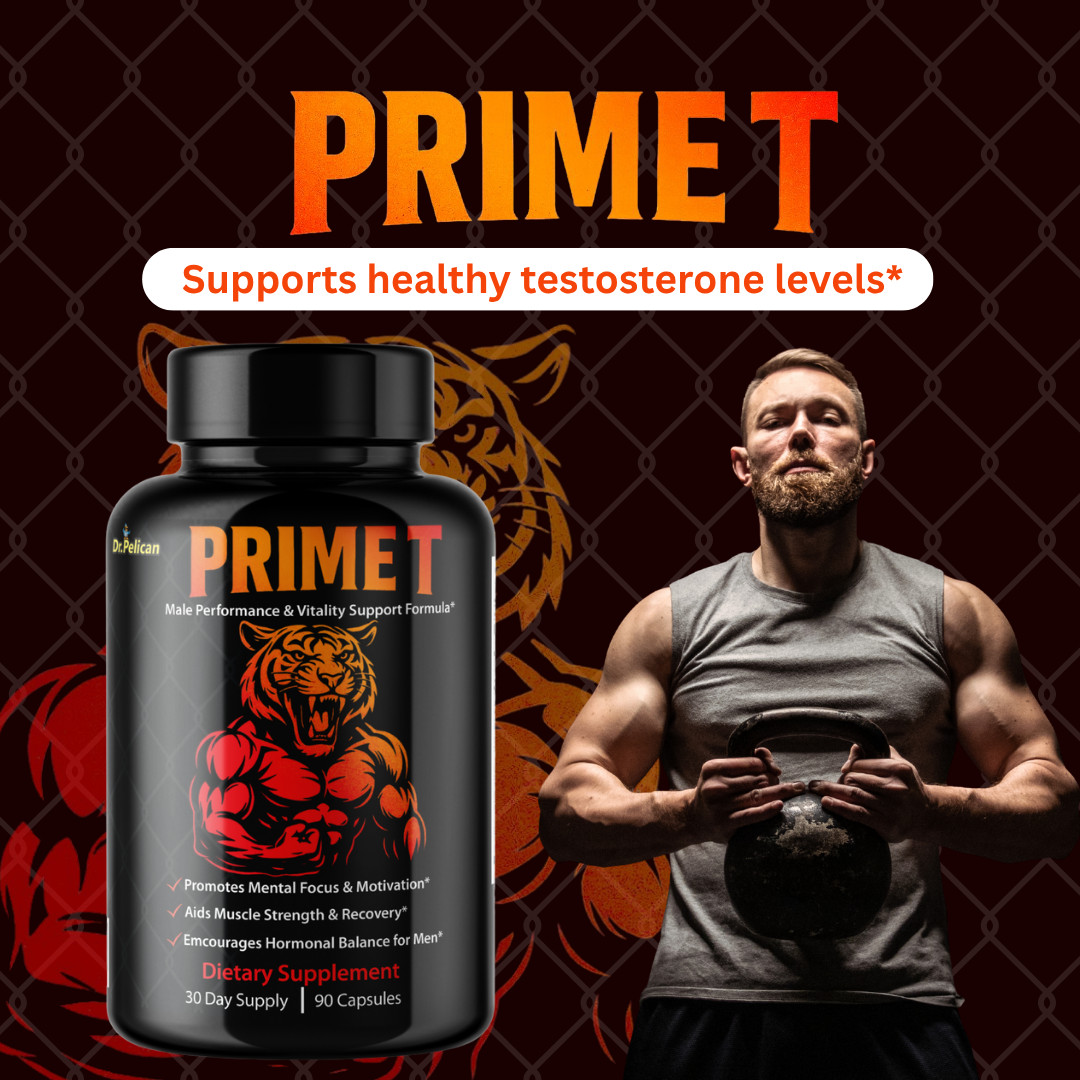 Prime T- Bodybuilding & Men’s Health Support- 10 Bottles- 900 Capsules