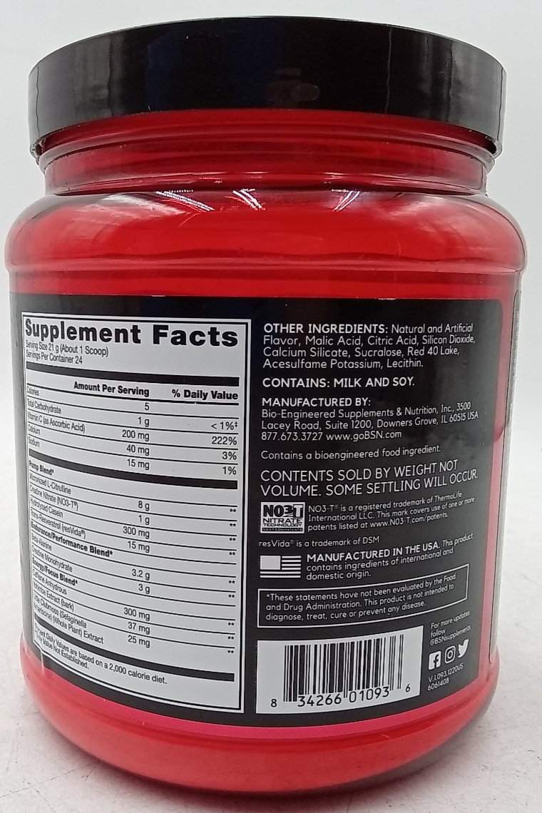 BSN NO XPLODE VASO The Ultimate Pump Pre-Workout Experience Exp 11/27