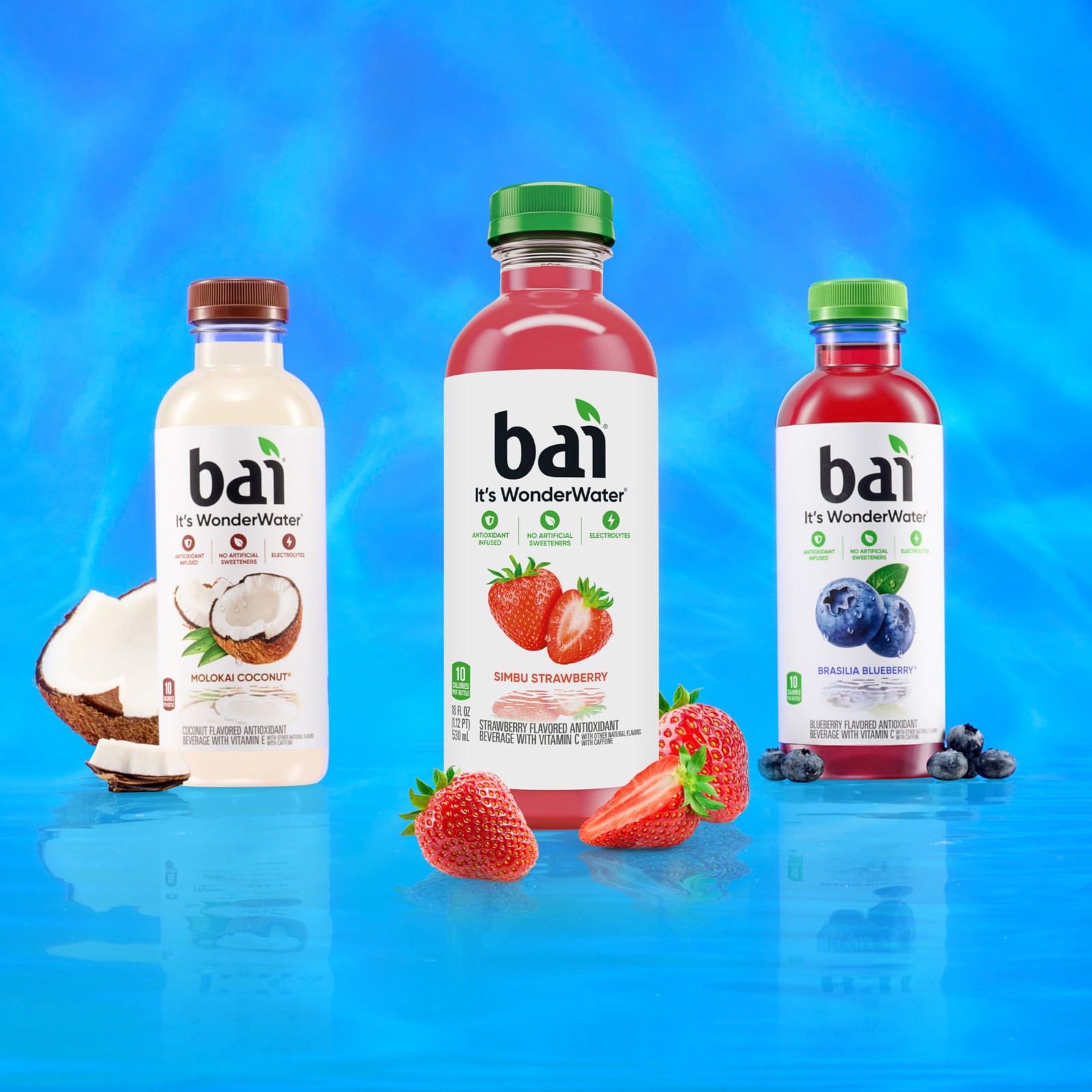 Antioxidant Infused Beverage Strawberry Flavor 18oz Bottle 12 Pack Hydration Dri
