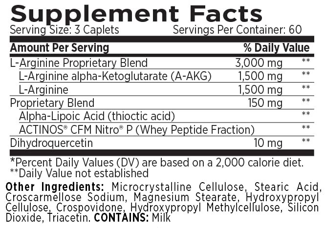 MRI Performance NO2 3,000mg Nitric Oxide Booster L-Arginine AAKG 180 Caplets