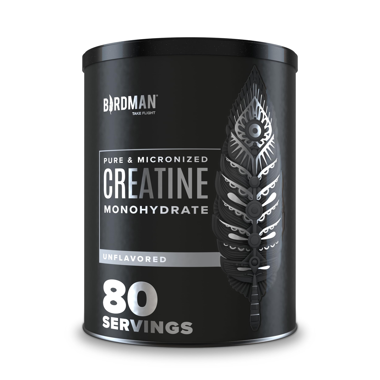 BIRDMAN Creatine Monohydrate Powder 80 Servings Muscle Recovery Vegan