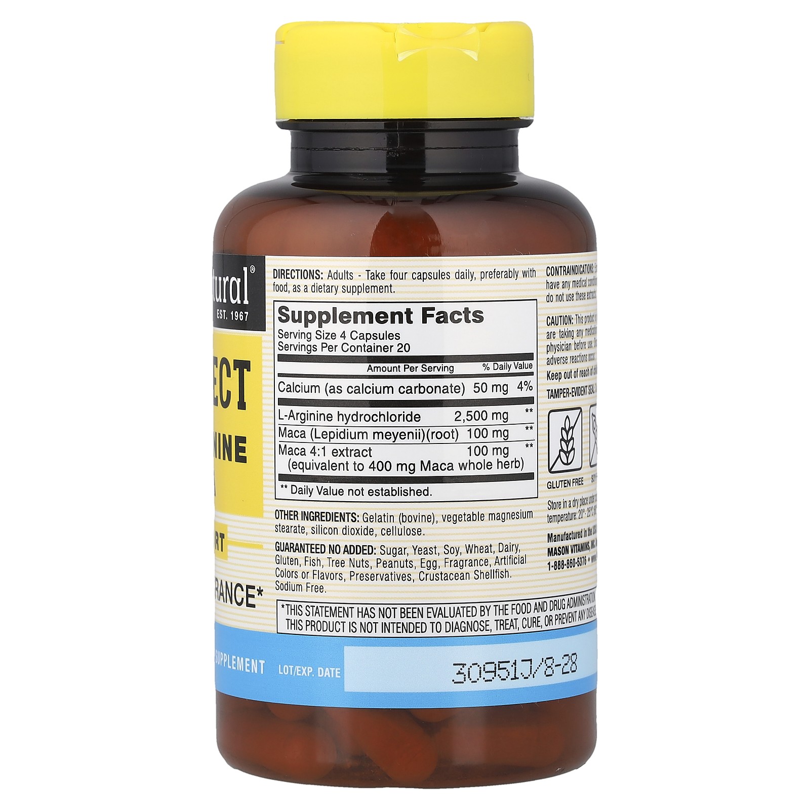 Vein Erect with L-Arginine & Maca, 80 Capsules